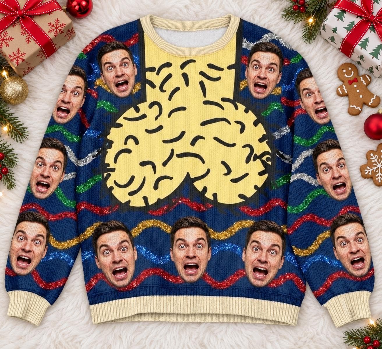 Custom Face Ugly Christmas Sweater, Personalized Photo Xmas Sweater, Funny Christmas Jumper, Custom Face Holiday Gift - image 5