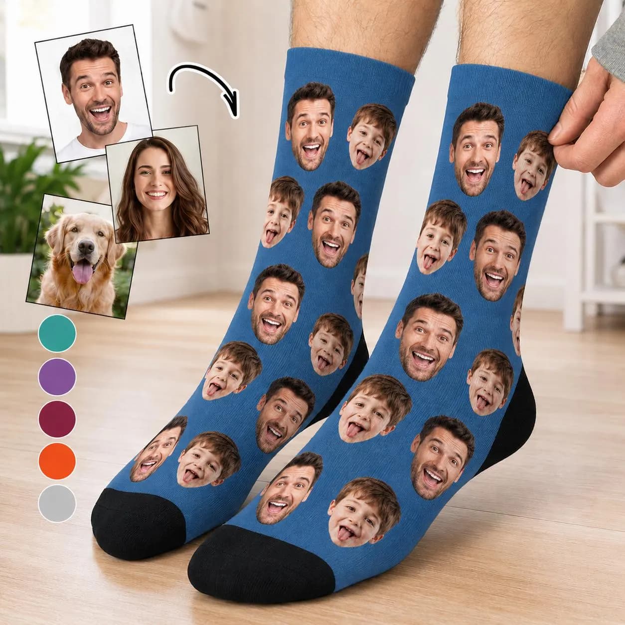 Custom Face Socks, Personalized Photo Socks, Socks With Face, Funny Gift For Him Her, Custom Gift