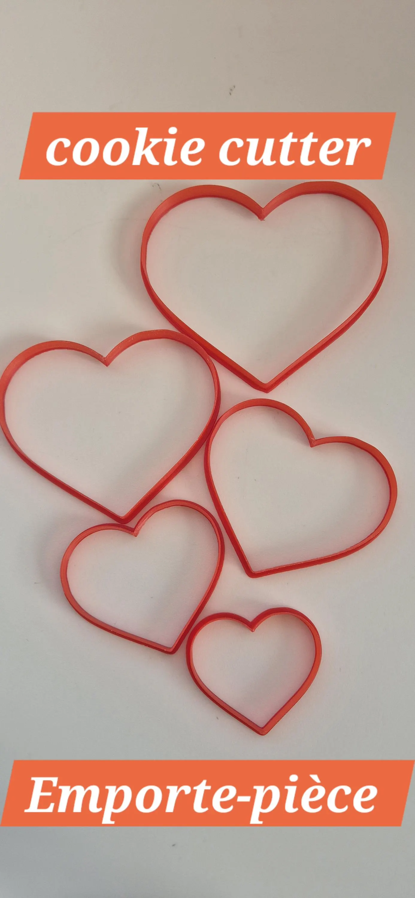 Lot de 5 Emporte-pièces Cœur - Cookie cutter - Biscuit - Pâte à sucre - Saint -Valentin - Accessoire pâtisserie -Valentine's day - Amour - image 5
