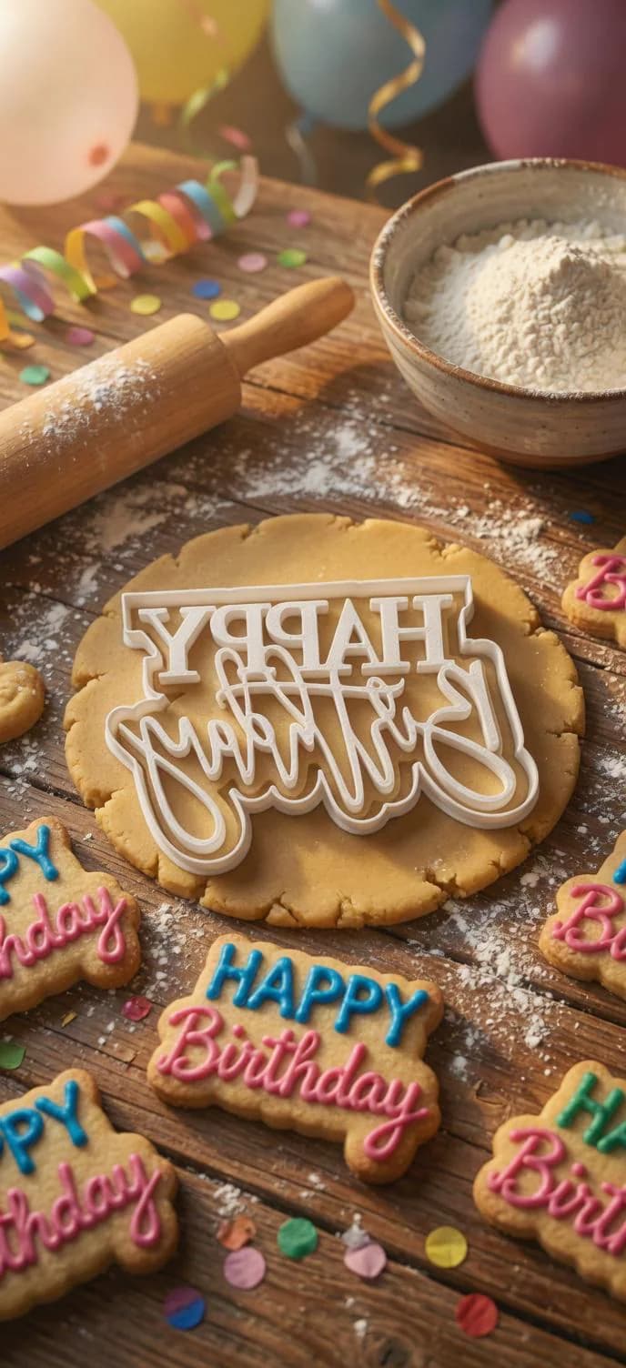 Emporte-pièce Happy Birthday – Cookie Cutter Anniversaire – Décoration Pâte à Sucre et Biscuits