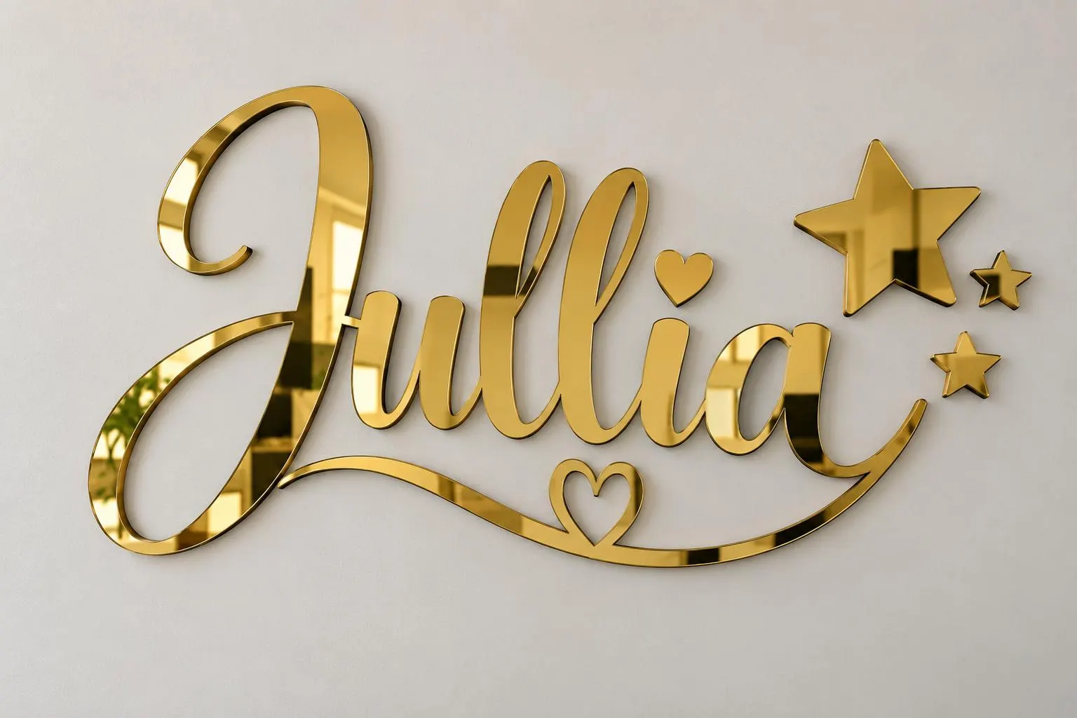 Custom Acrylic Name Sign – Arabic Calligraphy Wall Decor (Mirror Gold) - image 5
