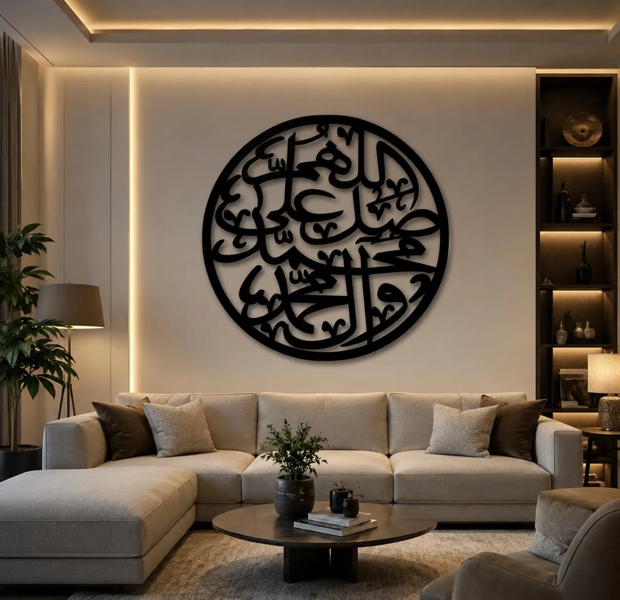 Durood Pak Islamic Wall Art Gold Acrylic Arabic Calligraphy Home Decor Gift