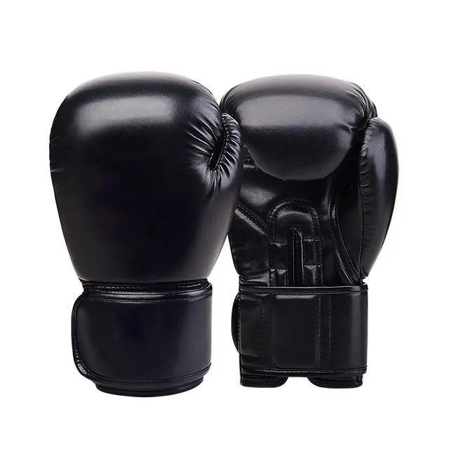 Black Boxing Gloves for Training, Sparring, Muay Thai, Kickboxing, MMA - image 2