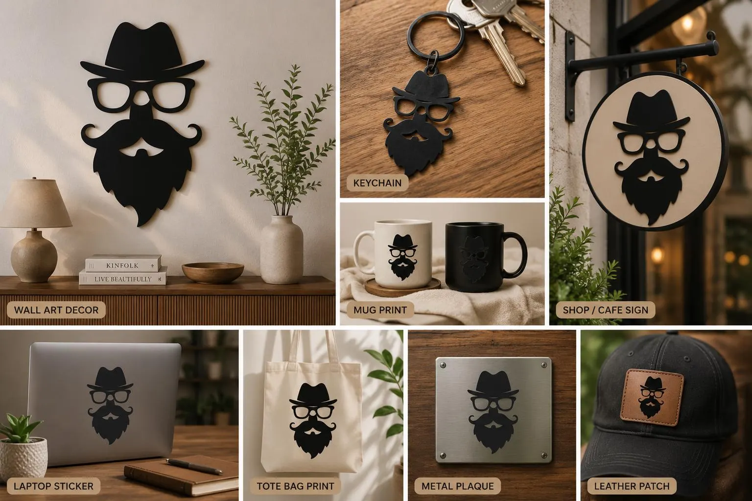 Premium Animal & Decorative Wall Art SVG Bundle | Horse Cat Panda Hipster | Laser Cut Files | CNC Plasma Cricut Glow forge | Metal Wall Art - image 3