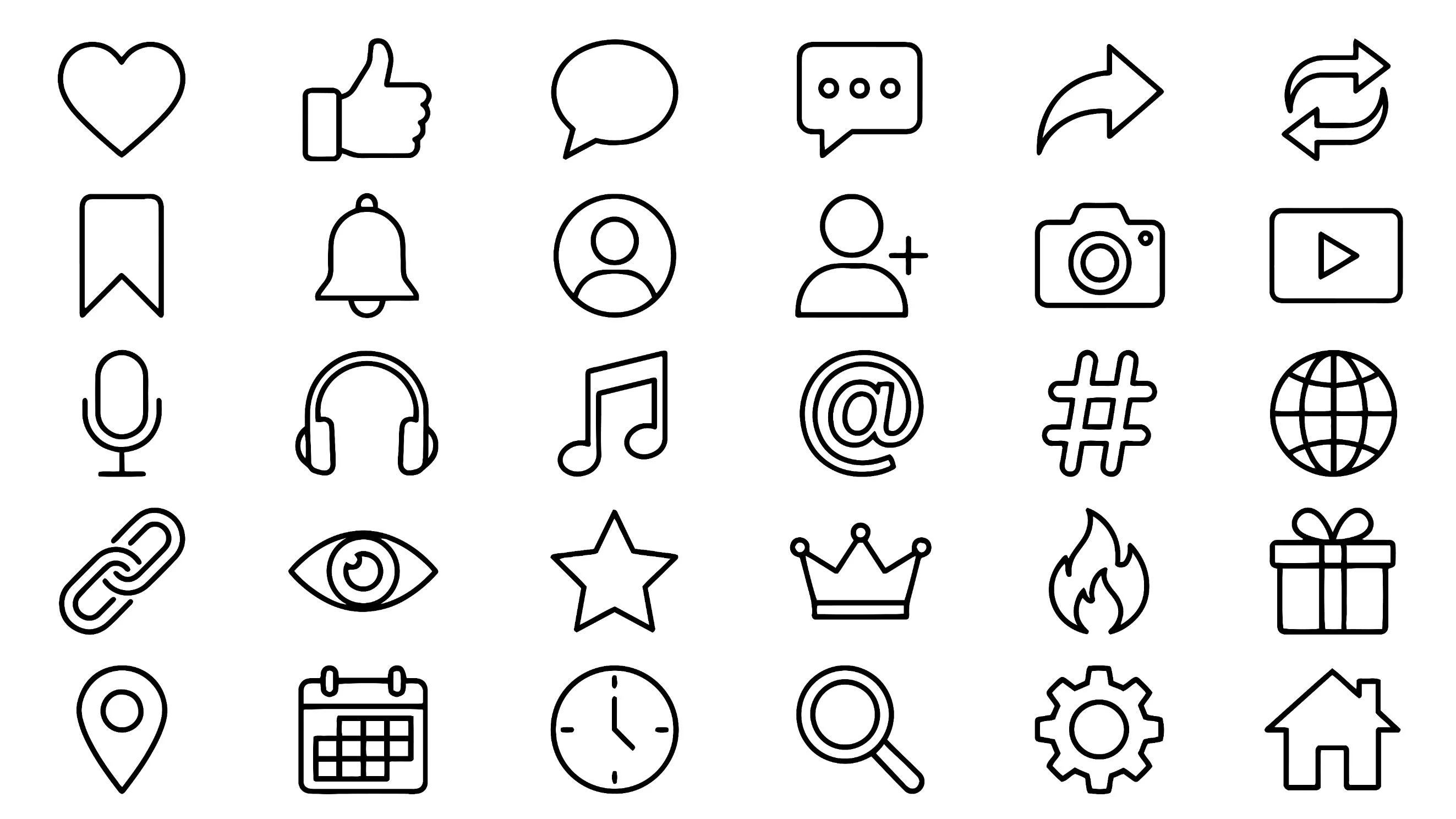Social Media Svg Bundle, Instagram Icons Svg Png Eps Ai Dxf, Youtube Icons Svg, Content Creator Clipart, Icon Bundle Svg Cricut
