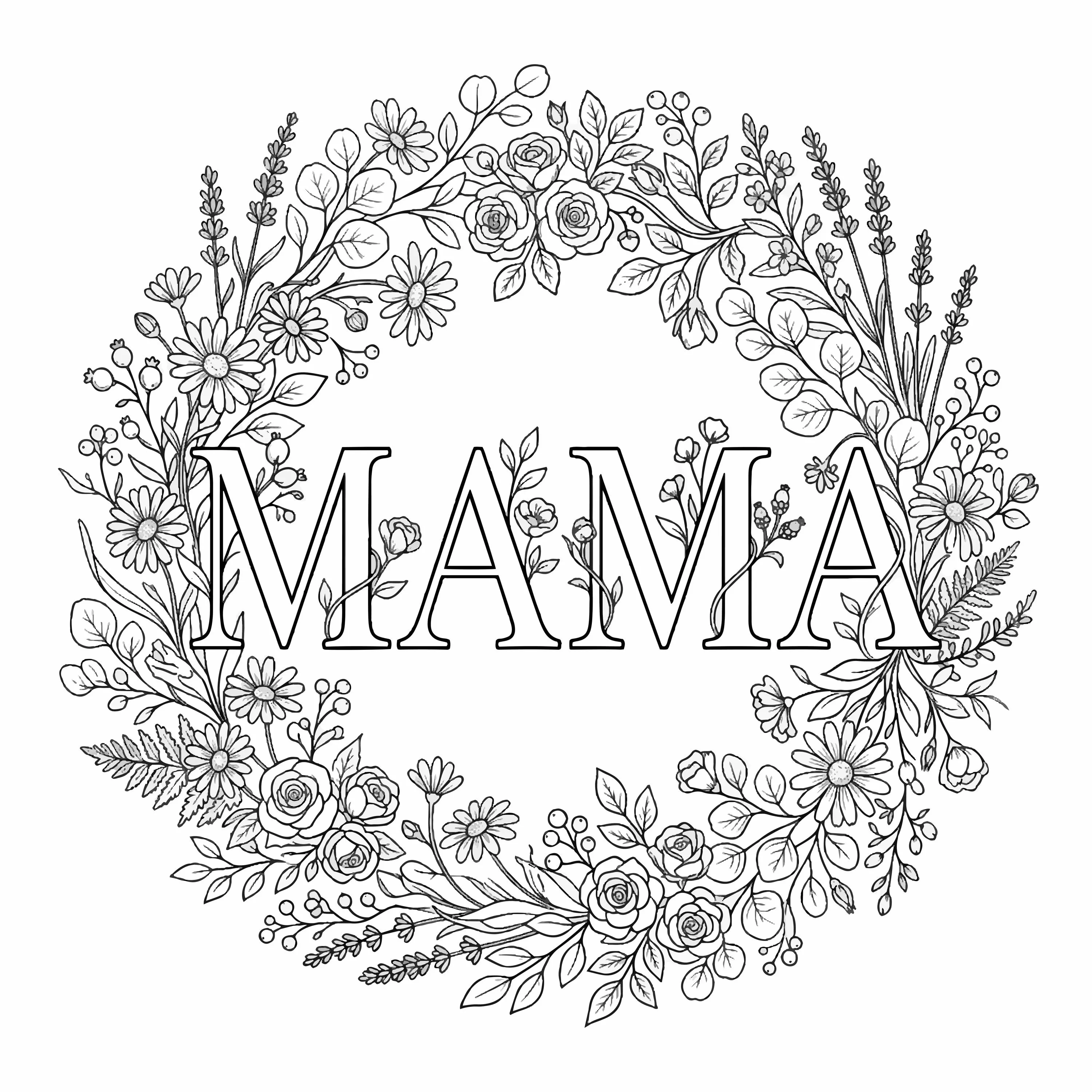 Mama Svg Bundle Floral Mom Life Grandma Nana Wildflower Wreath Mothers Day Cricut Png Eps Ai Dxf