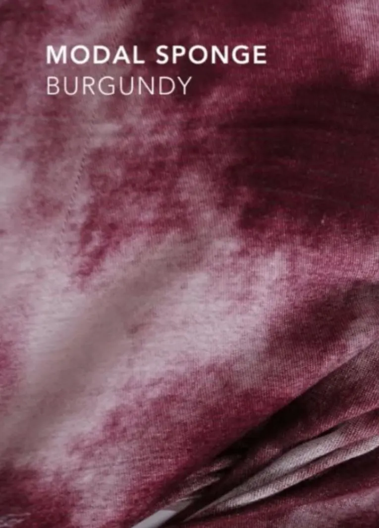 Burgundy Modal Hijab, Sponge Print, Lightweight Muslim Headscarf - image 4