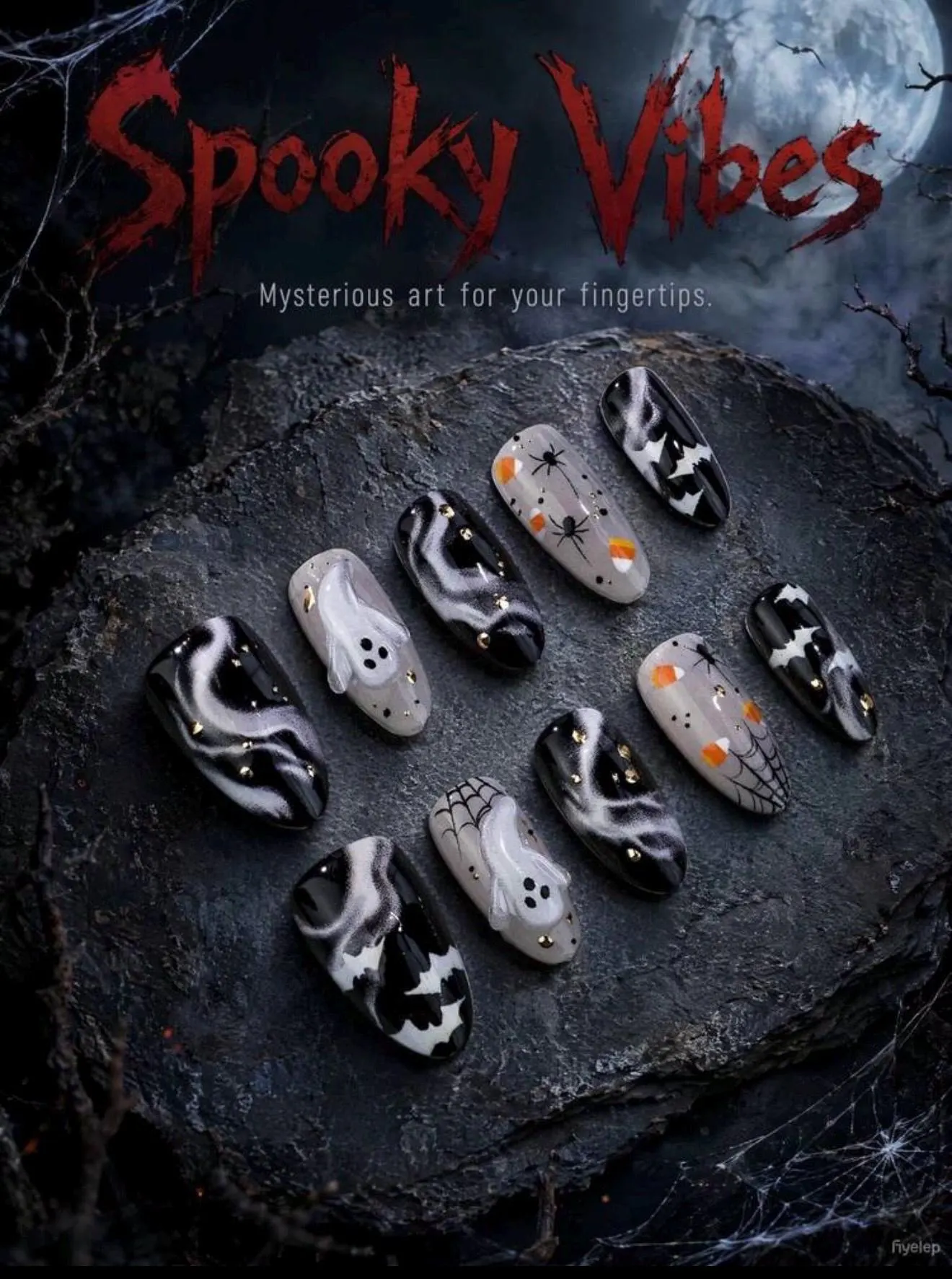 Spooky Halloween Press Ons