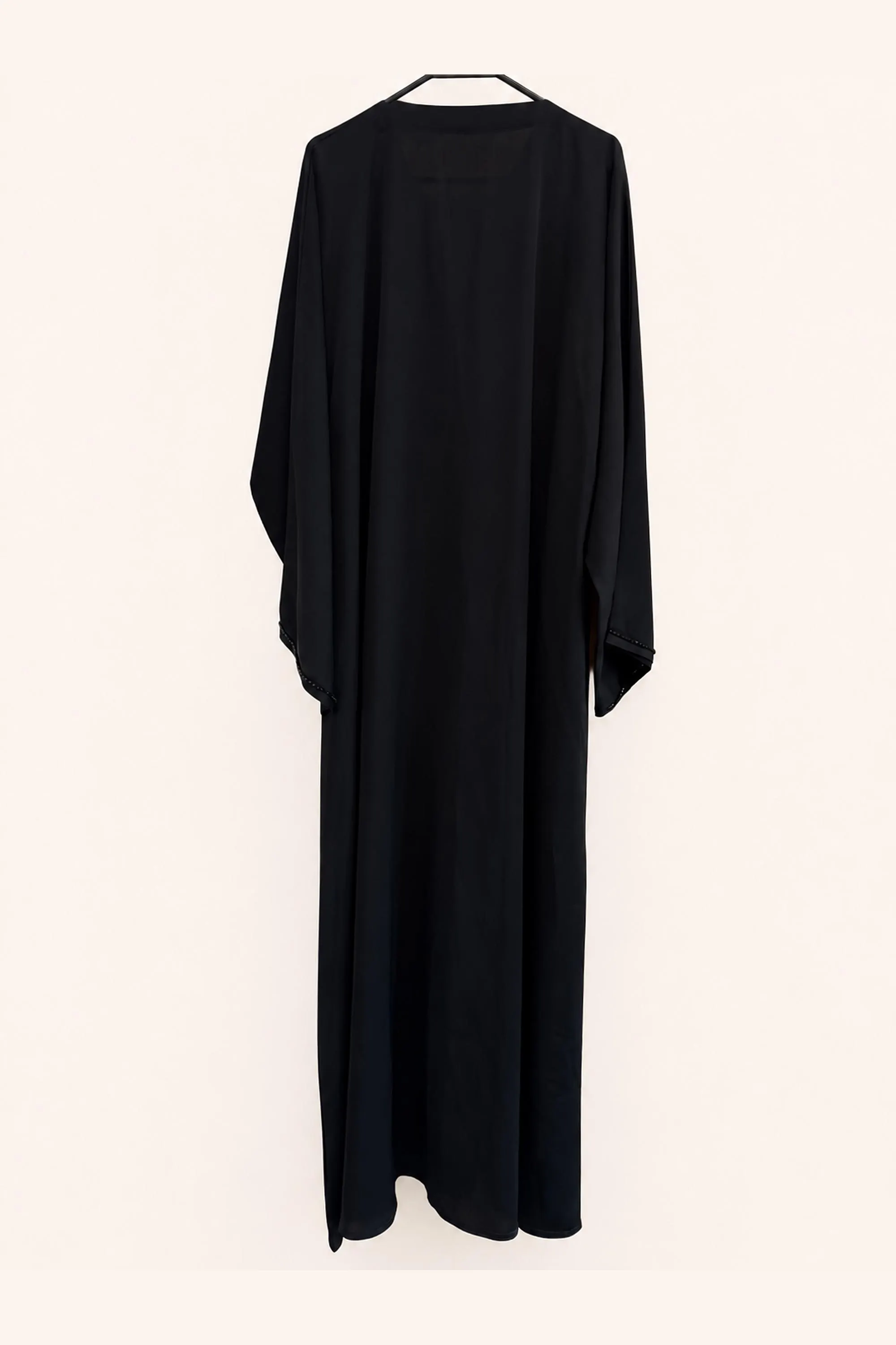 Luxury Black Floral Embellished Open Front Abaya, Nida Style Modest Maxi Dress, Liyana Abaya, Size 54, Ramadan and Eid Outfit - image 5