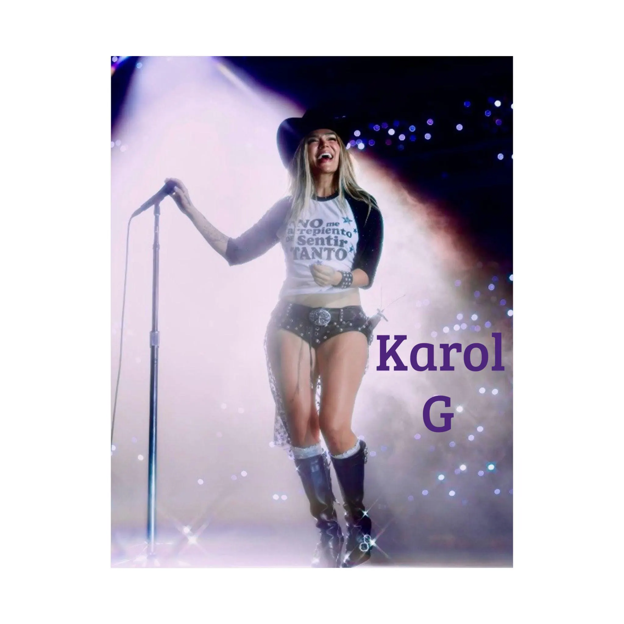 Pop Star Stage Photo Satin Poster | 300gsm