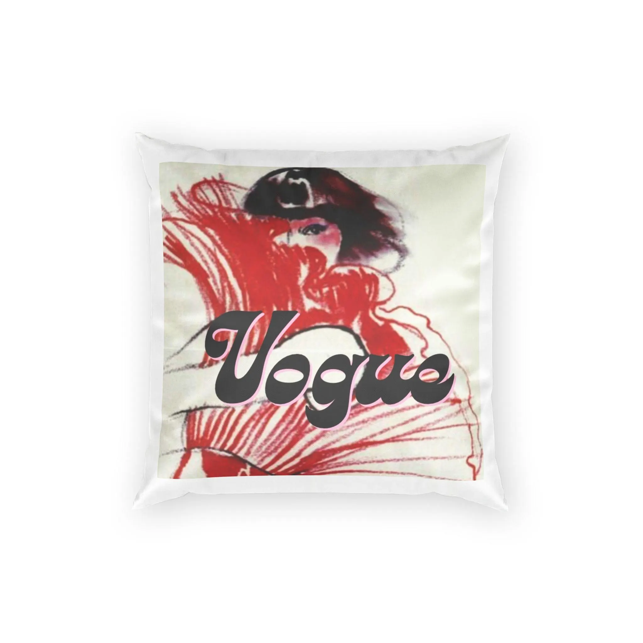 Vogue Retro Fashion Illustration Pillow | Poly Velvet Pillow