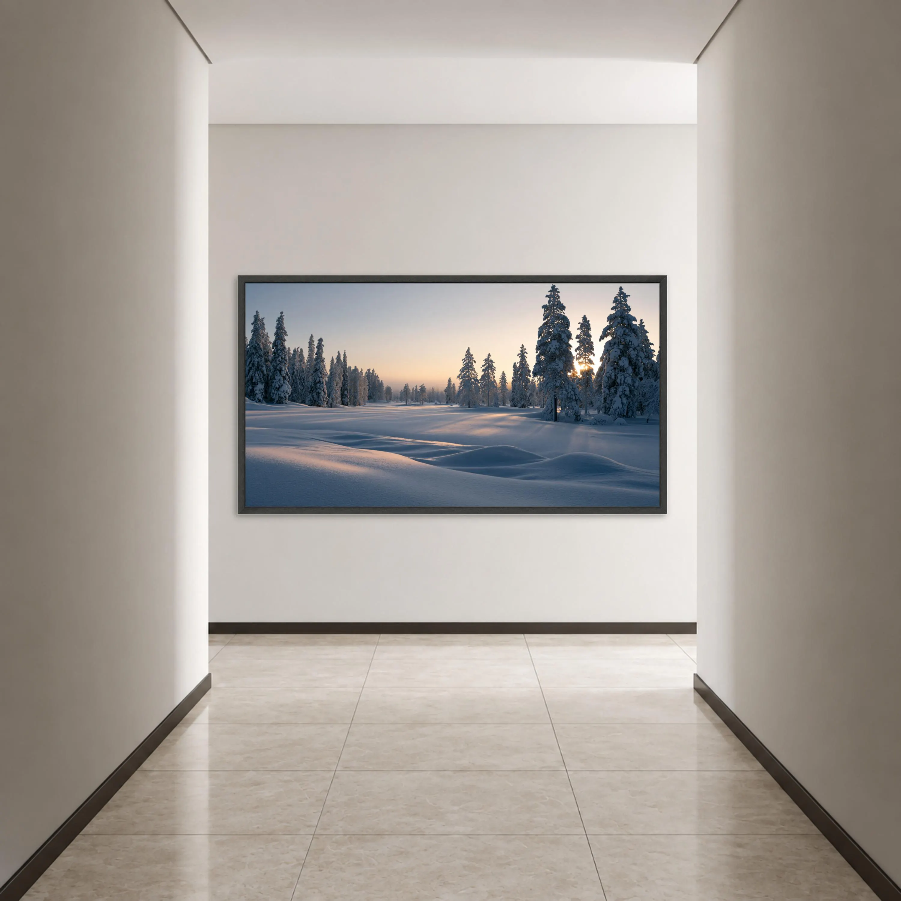 Serene Winter Landscape Canvas Print, Snowy Forest Scene Wall Art for Cozy Home Decor, Tranquil Nature Vibes for Any Room - image 4