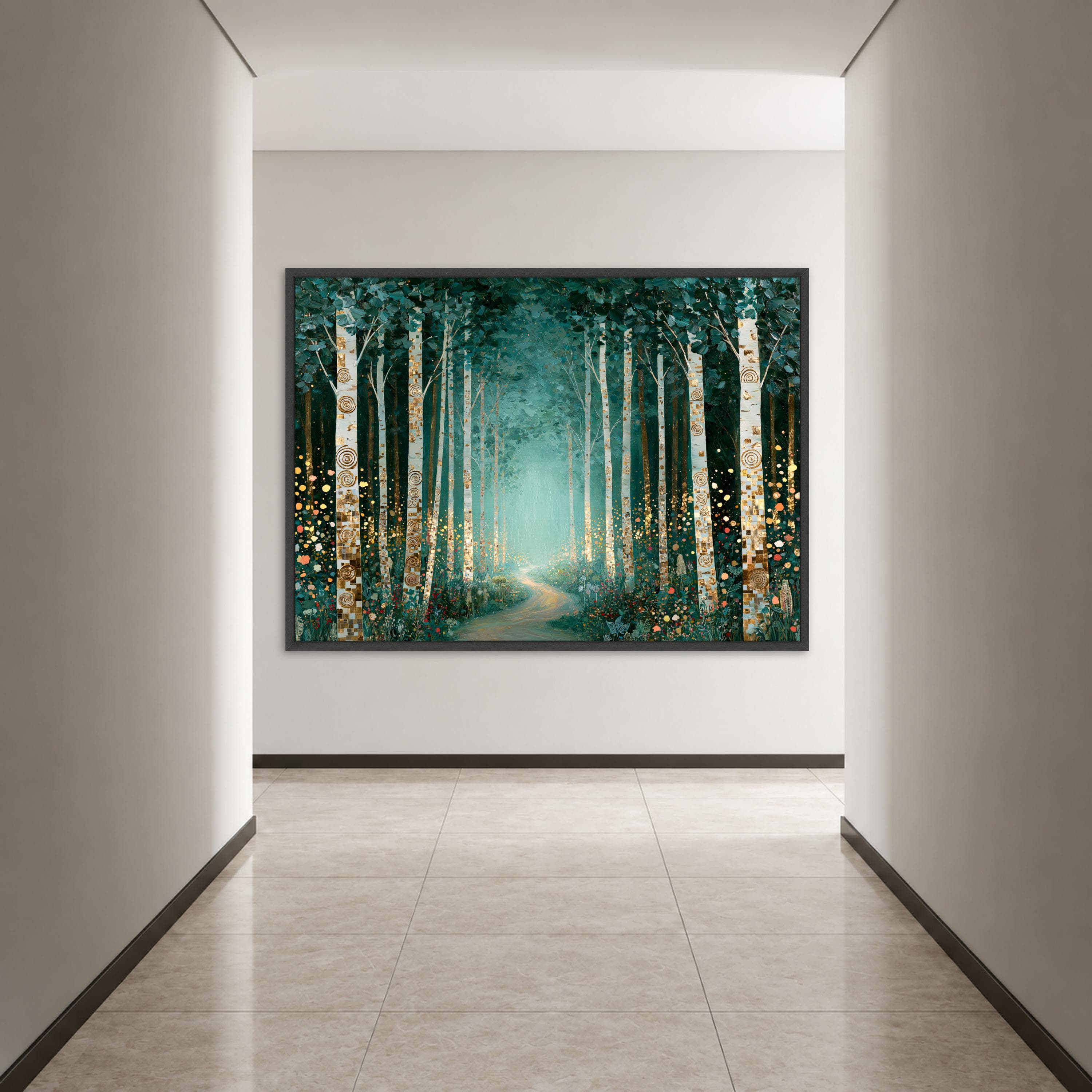 Mystical Birch Trees Canvas Print, Enchanting Forest Wall Art, Nature Landscape Decor for Living Room or Bedroom, birch trees art - image 4