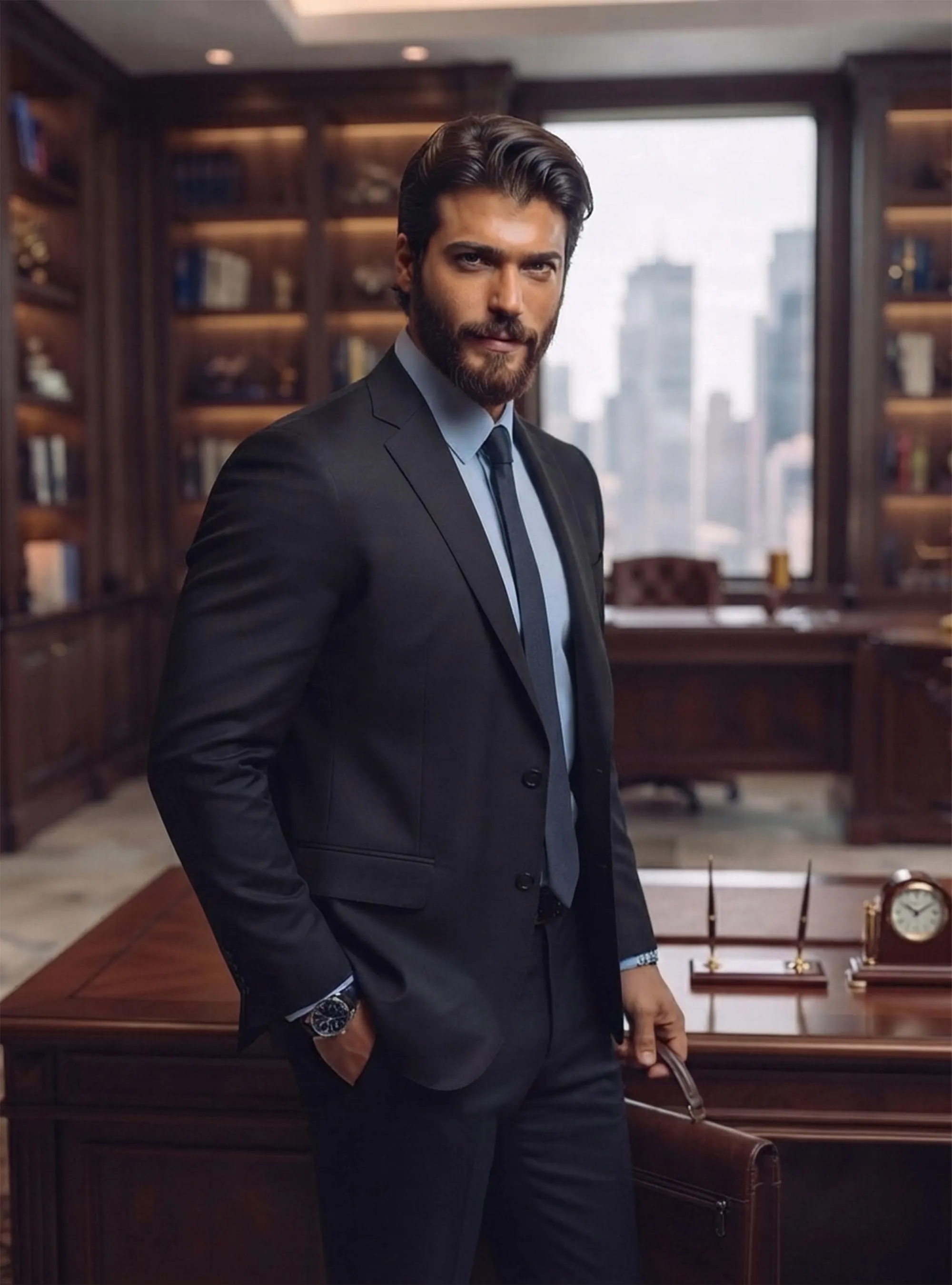 Men's black Lycra Suit: Comfort Two Piece Luxury Dinner Tuxedo