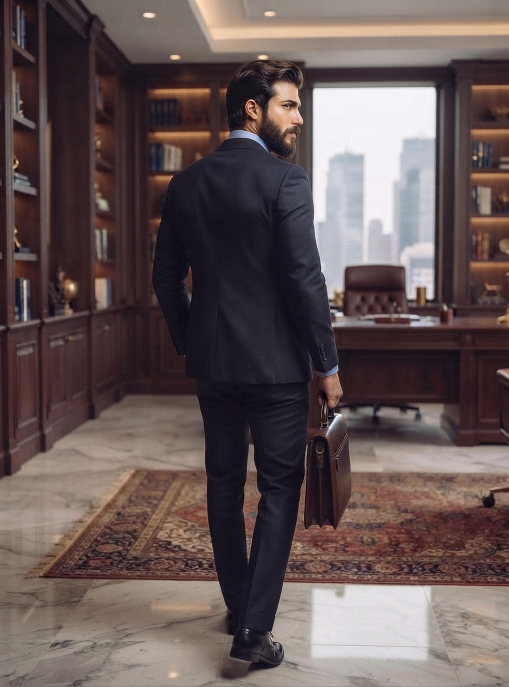 Men's black Lycra Suit: Comfort Two Piece Luxury Dinner Tuxedo - image 5