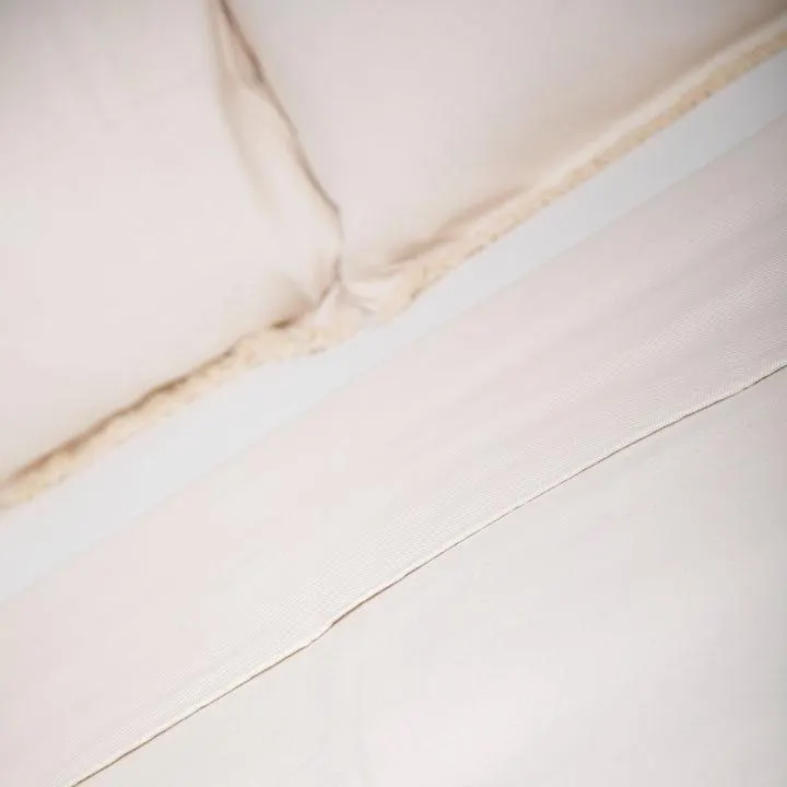 Handwoven Egyptian Cotton Bedspread Cream Off-White Coverlet Throw 94x102 inches Akhmim Handloom TA4 - image 3