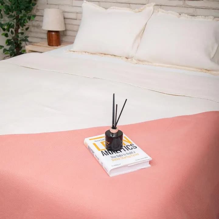 Handwoven Egyptian Cotton Bedspread Cream Off-White Coverlet Throw 94x102 inches Akhmim Handloom TA4 - image 5