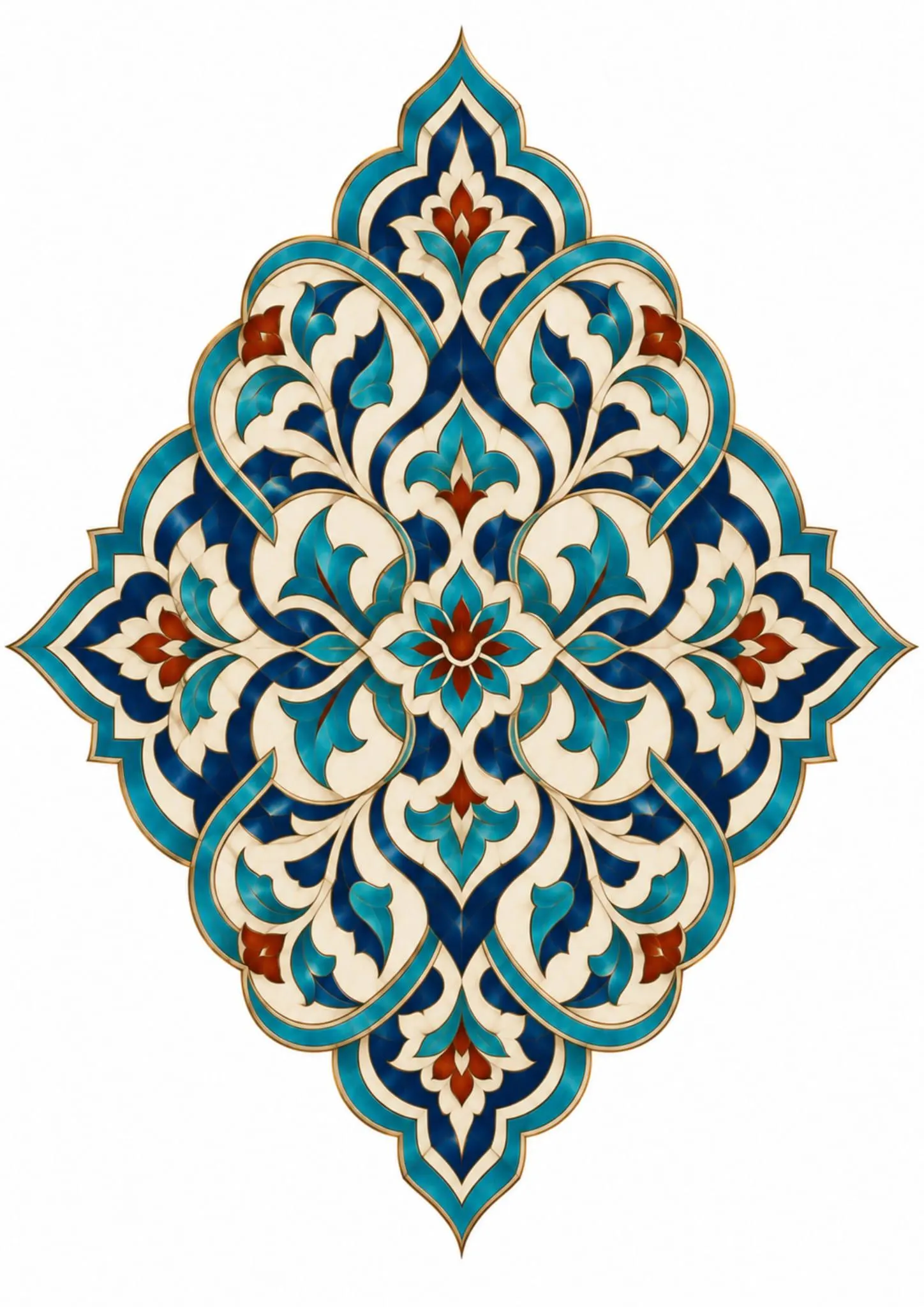 Seljuk Motifs Clipart PNG, 5 Transparent PNG, Islamic Turkish Ornaments, Digital Download - image 5