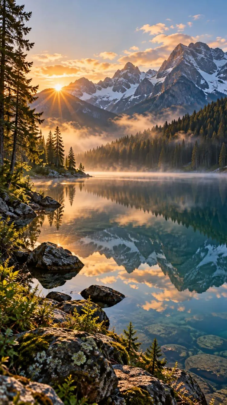 50 Nature Phone Wallpapers, Landscape iPhone Android Backgrounds, Forest Mountain Lake, 9:16 Digital Download - image 3