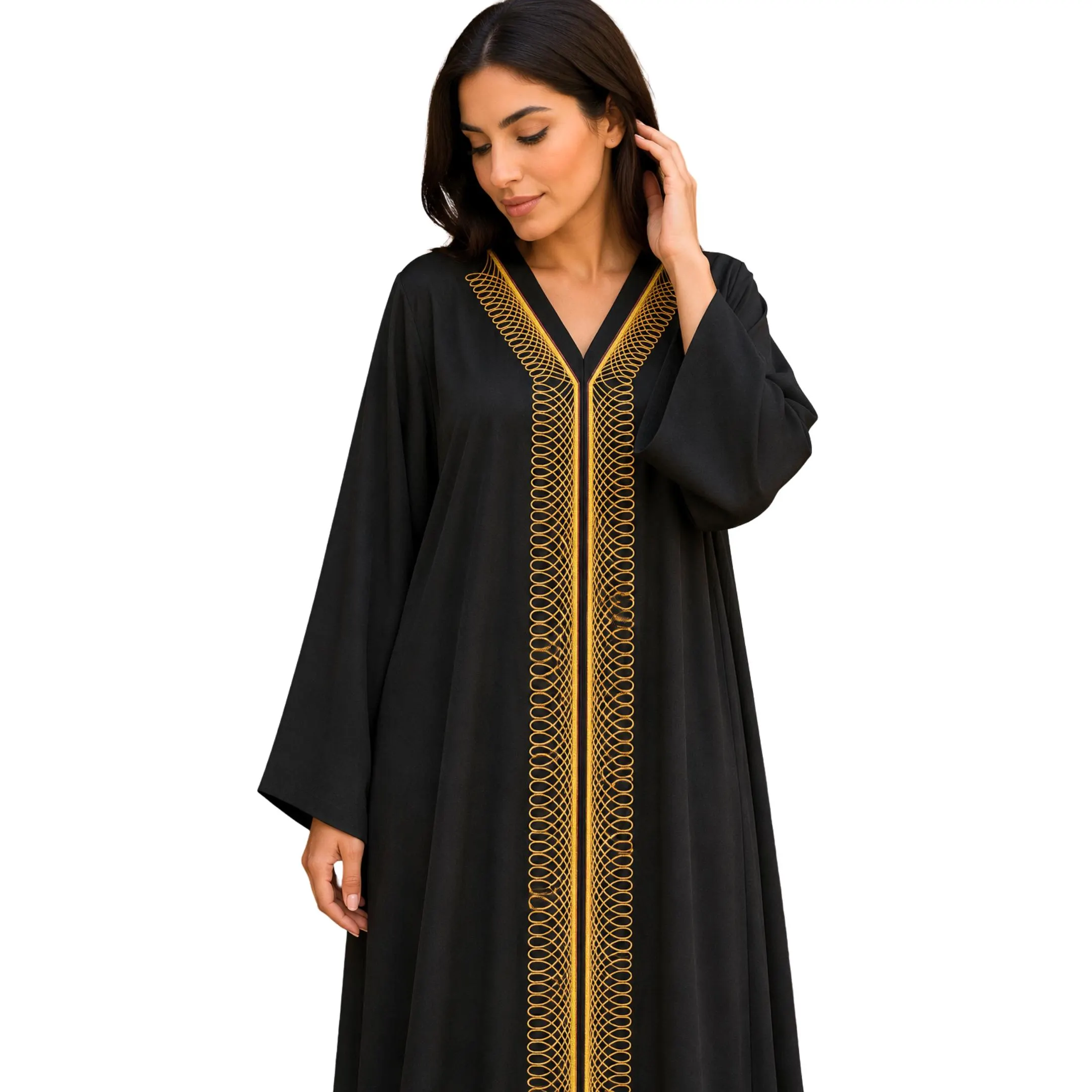 Moroccan Embroidery Border Pattern  | machine embroidery files dst pes pec hus exp vp3 xxx  | abaya & kaftan embroidery - image 4