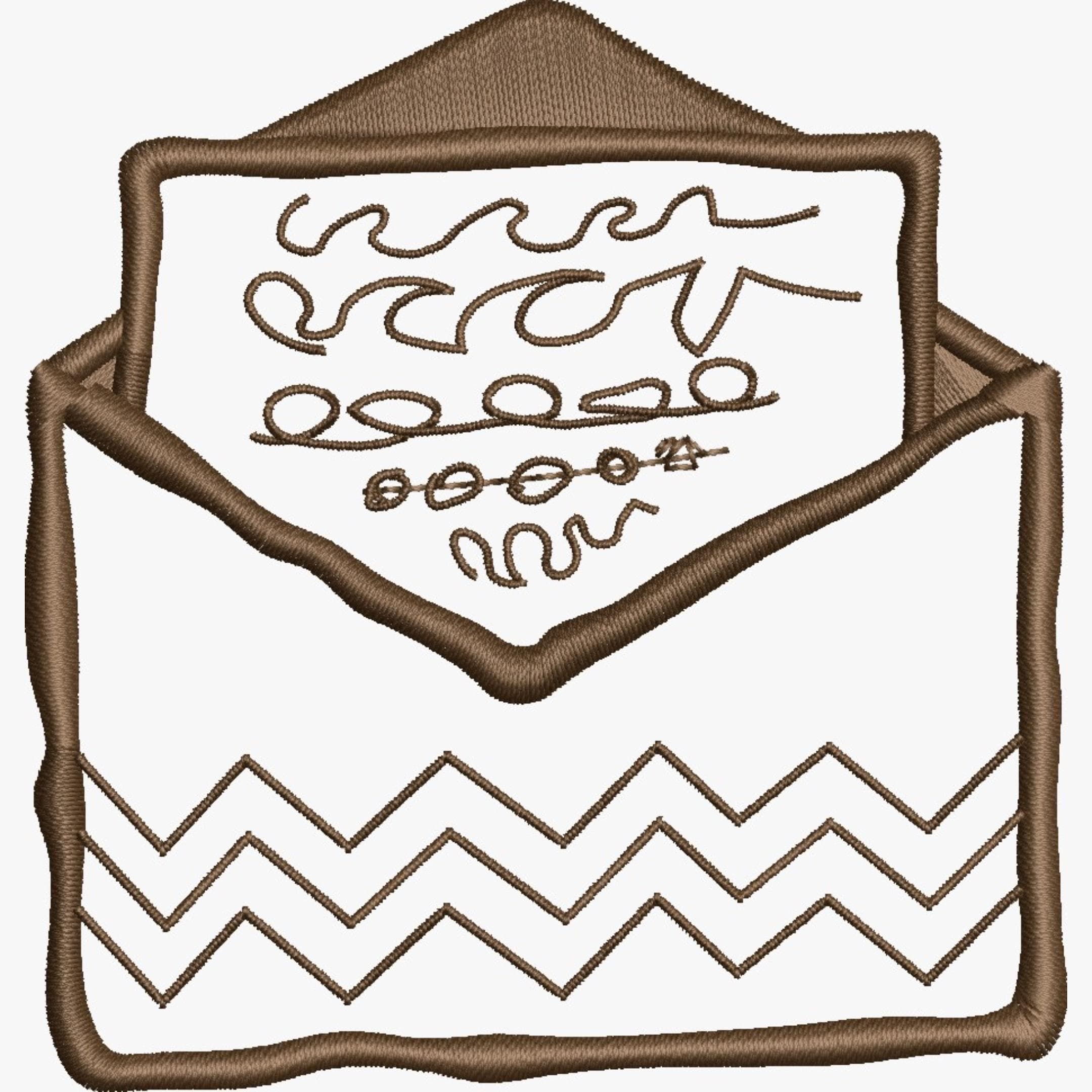Envelope Embroidery Design, Love Letter Machine Embroidery File, Instant Download, DST PES JEF exp VP3 xxx - image 3