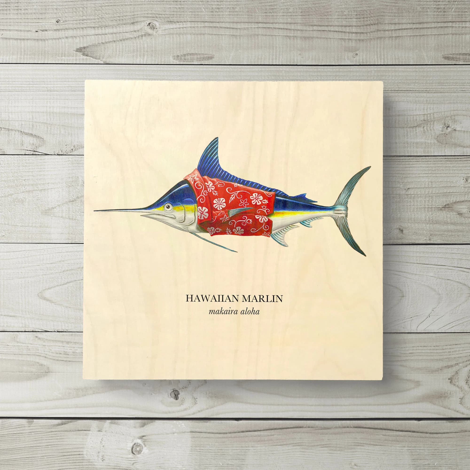 Hawaiian Marlin (makaira aloha) Sign - Made in Hawaii
