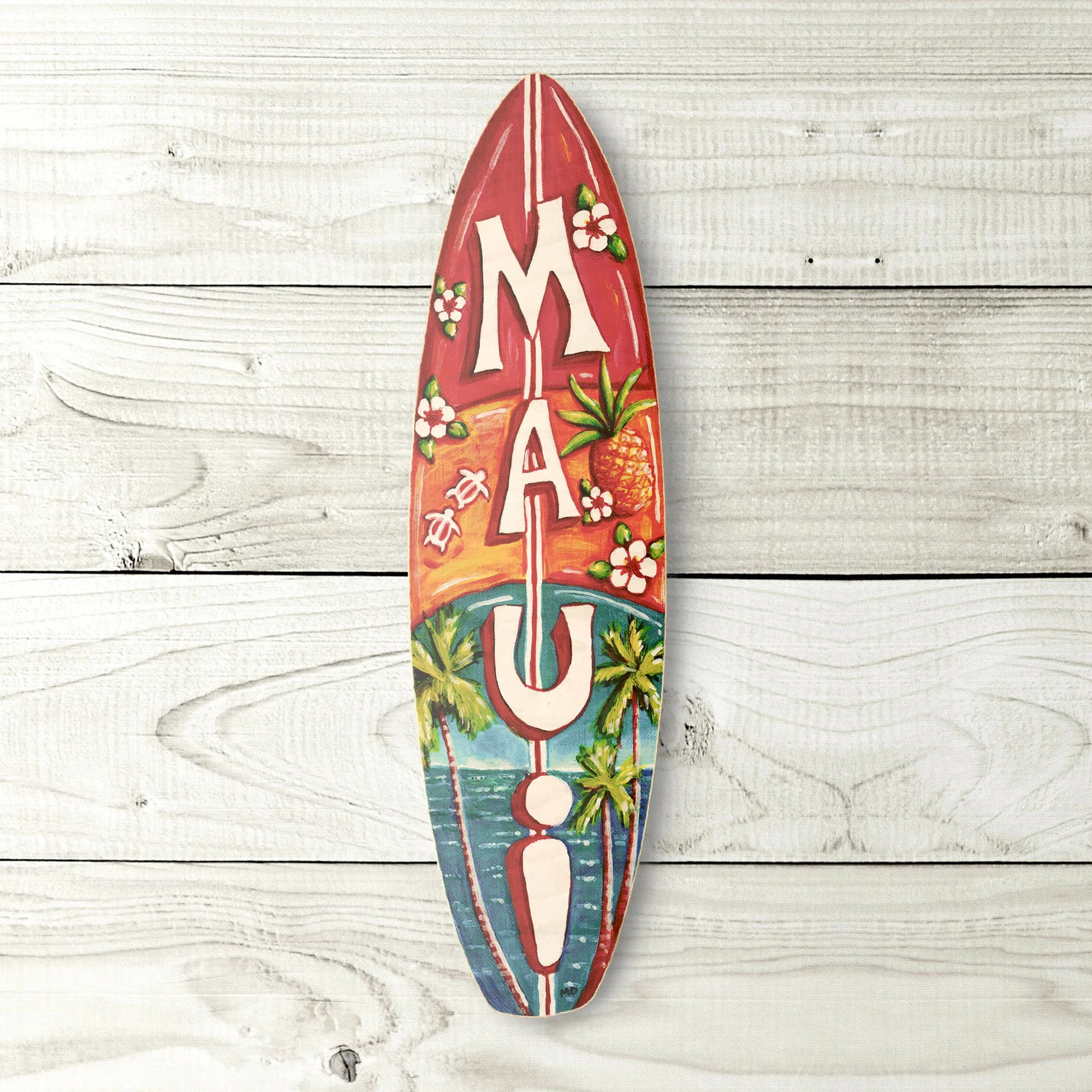 Maui Surfboard - beach, tropical, hawaiian wall decor
