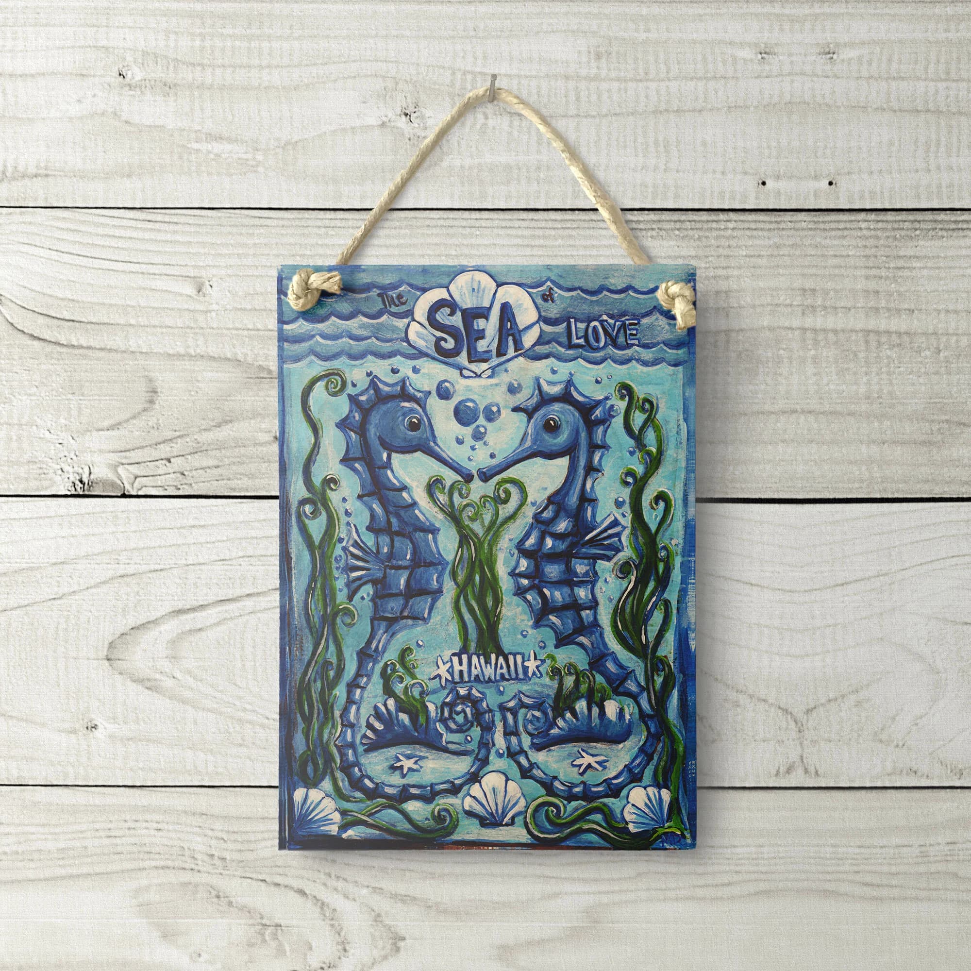 Seahorse Sign - Hawaiian Sign Tropical Beach Decor
