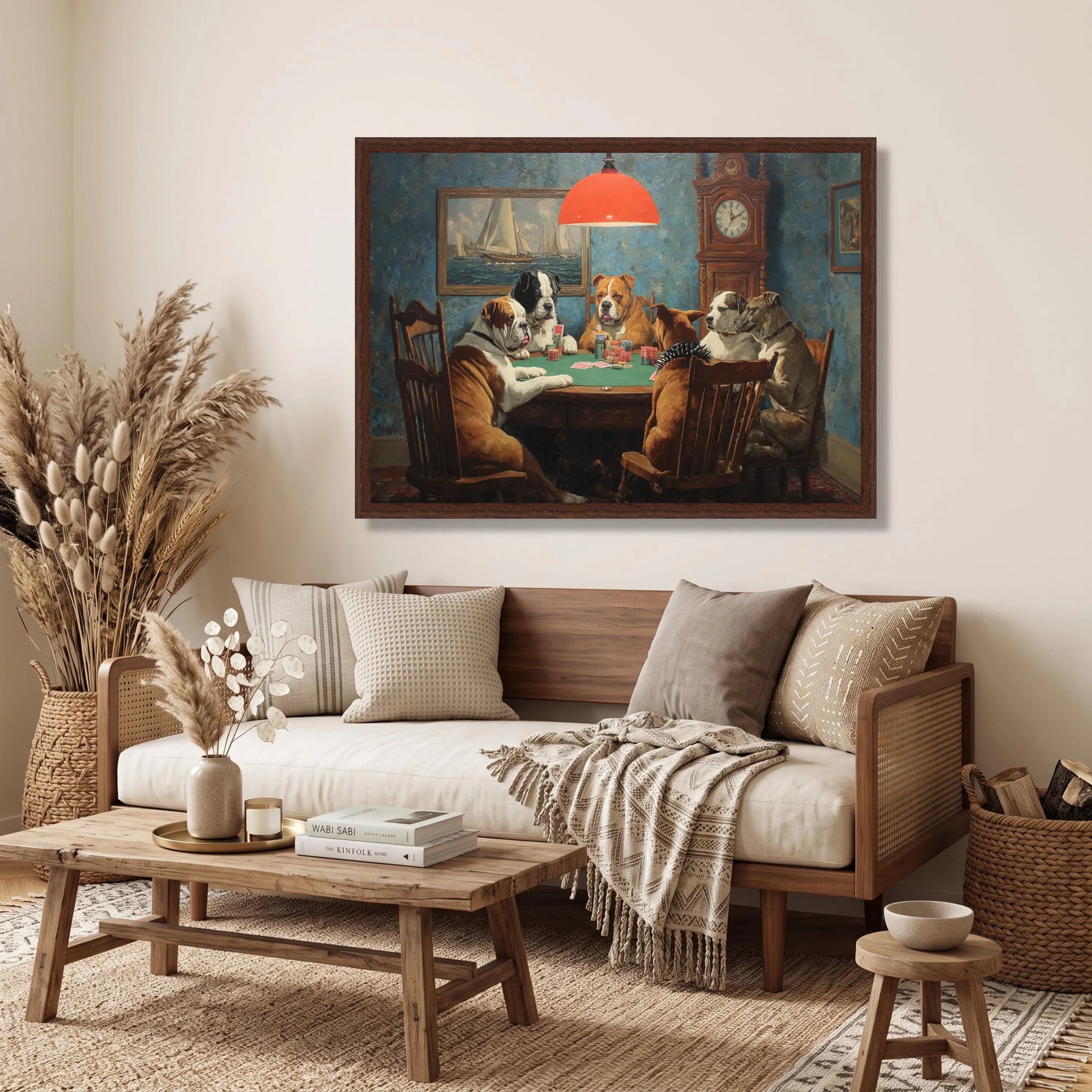 Vintage Dogs Playing Poker Canvas Art, Humorous Canine Scene, Ready to Hang - image 4