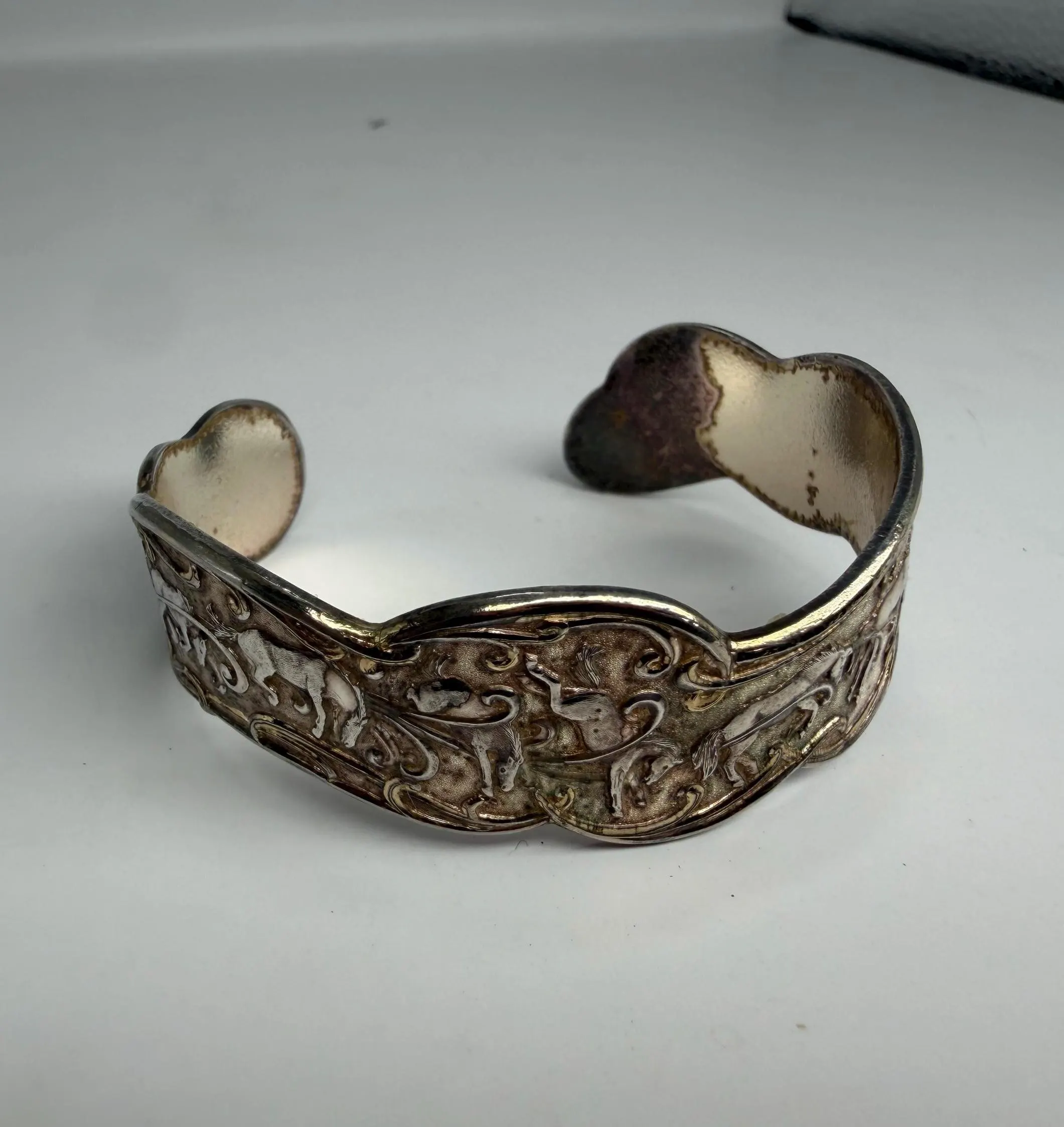 Montana Silversmiths Running Horses Cuff Bracelet | Sterling Silver Plated Western Filigree Jewelry