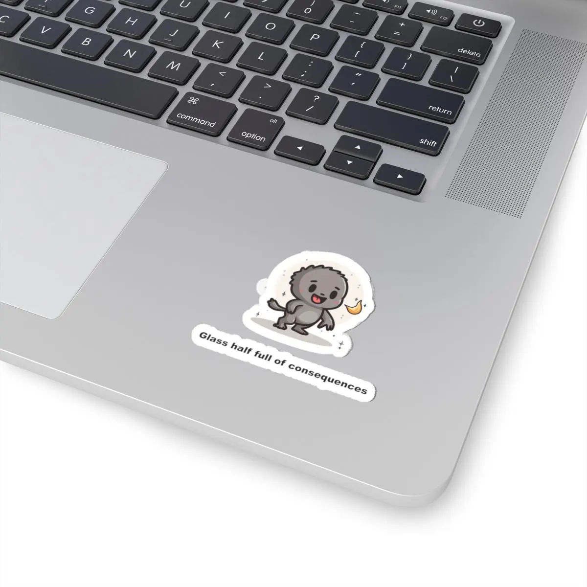 Glass Half Full of Consequences | Could Be Worse Humor Sticker | Funny Sarcastic Quote Decal | Cynical Office Vinyl Decal - image 4