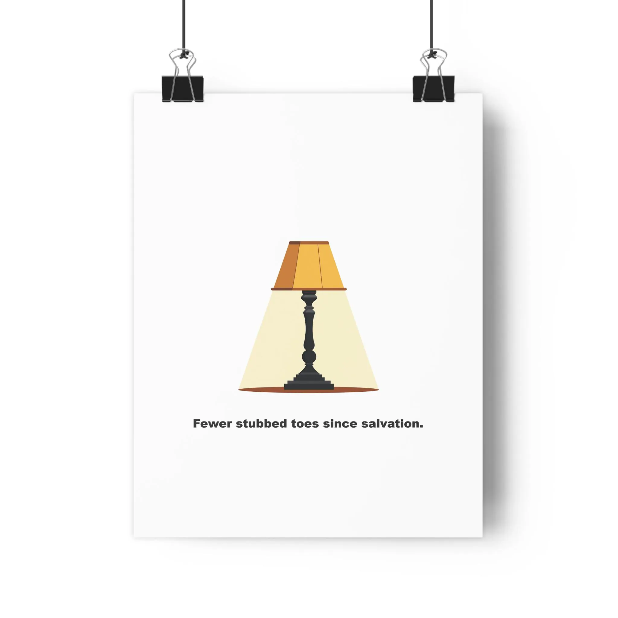 Fewer stubbed toes since salvation. | Lamp Unto My Feet Psalm 119 105 Wall Art