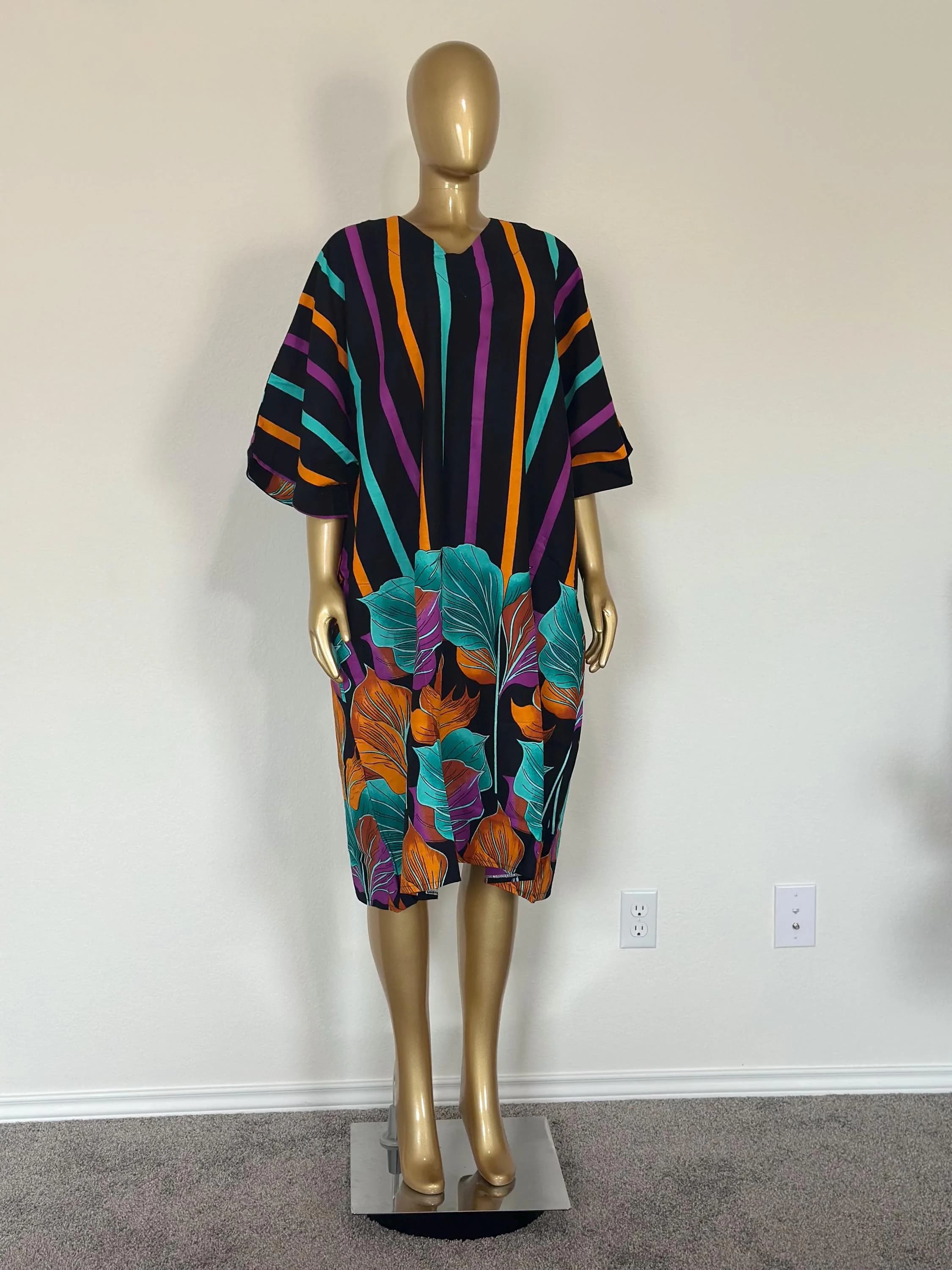 Ankara Short Dress | Colorful African Wax Print, Handmade Nigerian Fashion (100% Cotton) - image 3