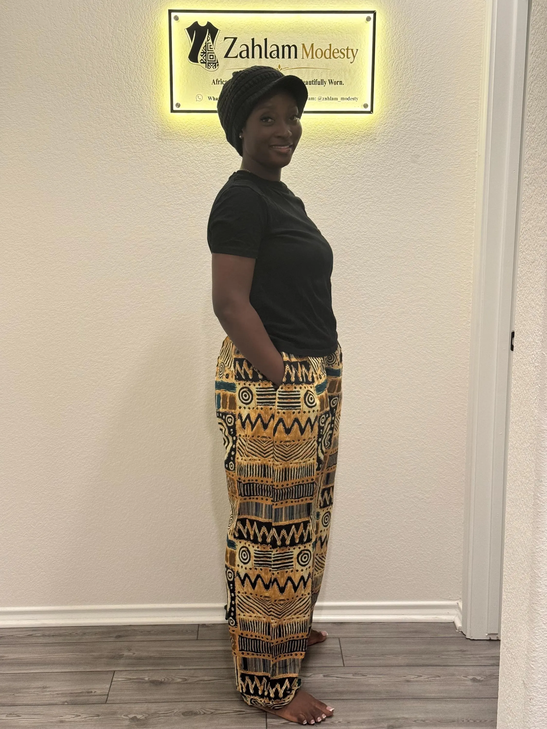 Ankara Wide Leg Pants | African Wax Print Palazzo Trousers | High Waist Cotton - image 3