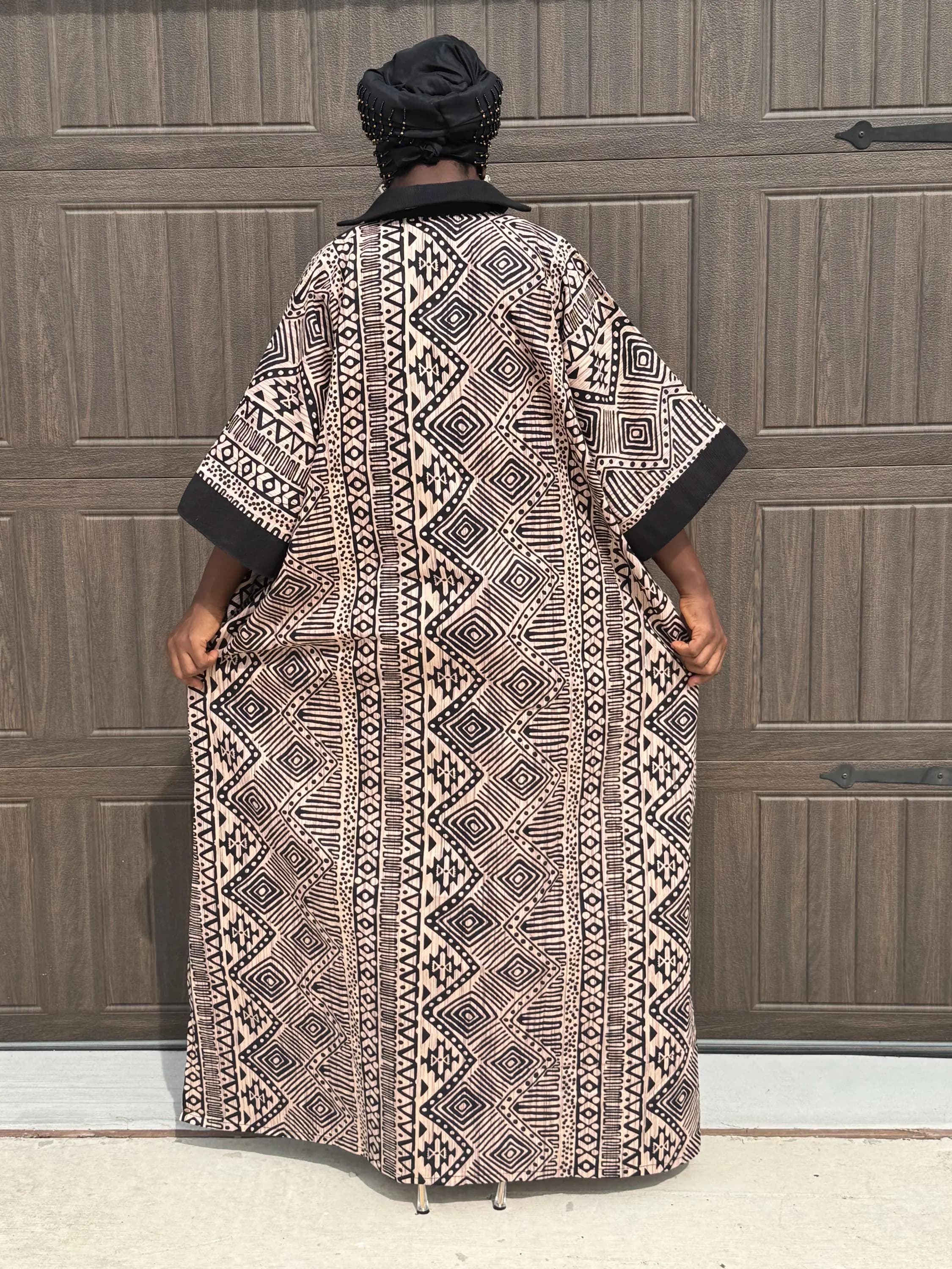 Ankara Bubu Dress with Aso Oke | Elegant African Maxi Gown, Nigerian Fashion - image 5