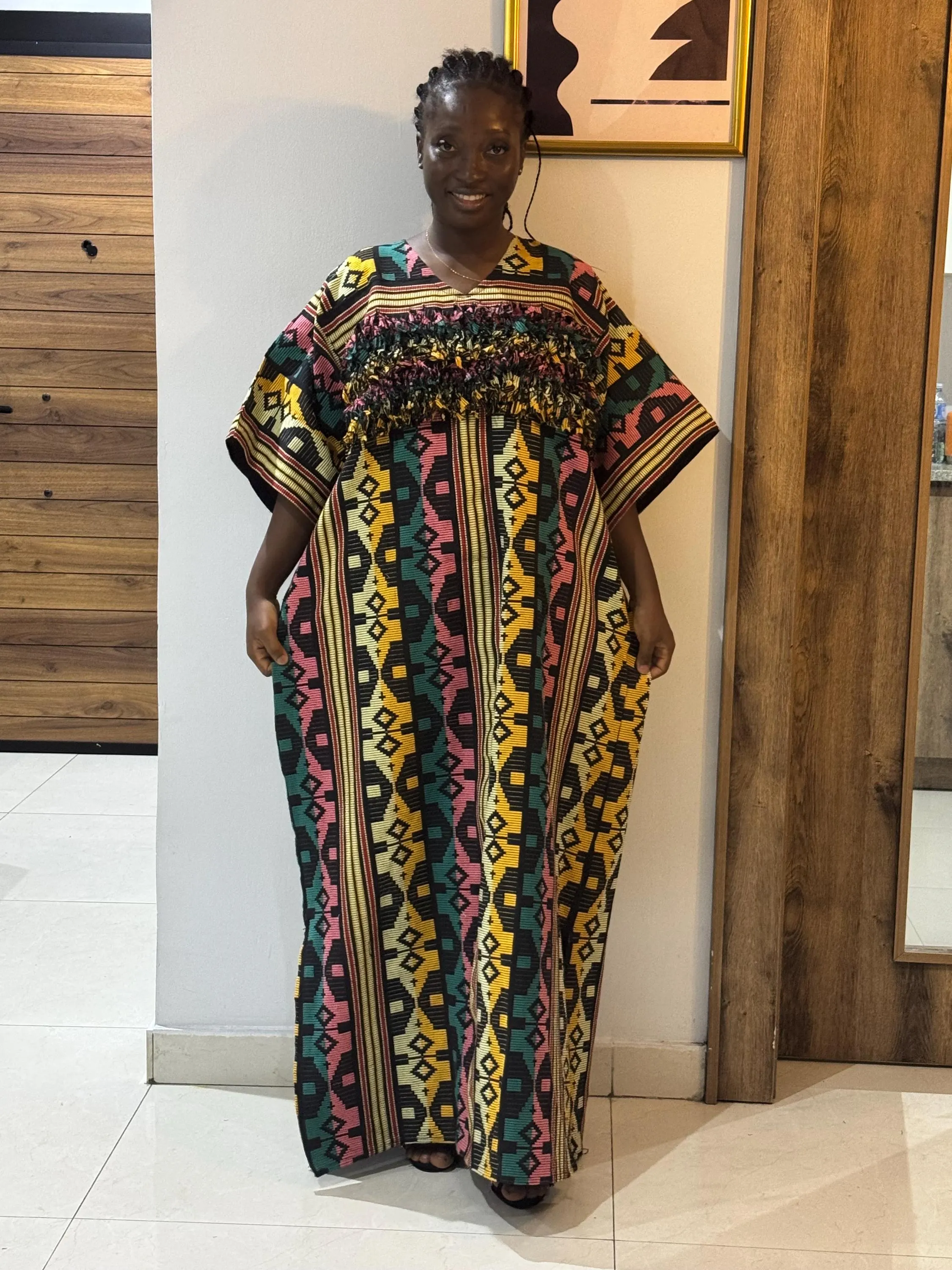 Traditional Akwete Bubu Gown | Handmade African Fashion | Elegant Kaftan for Women - image 4