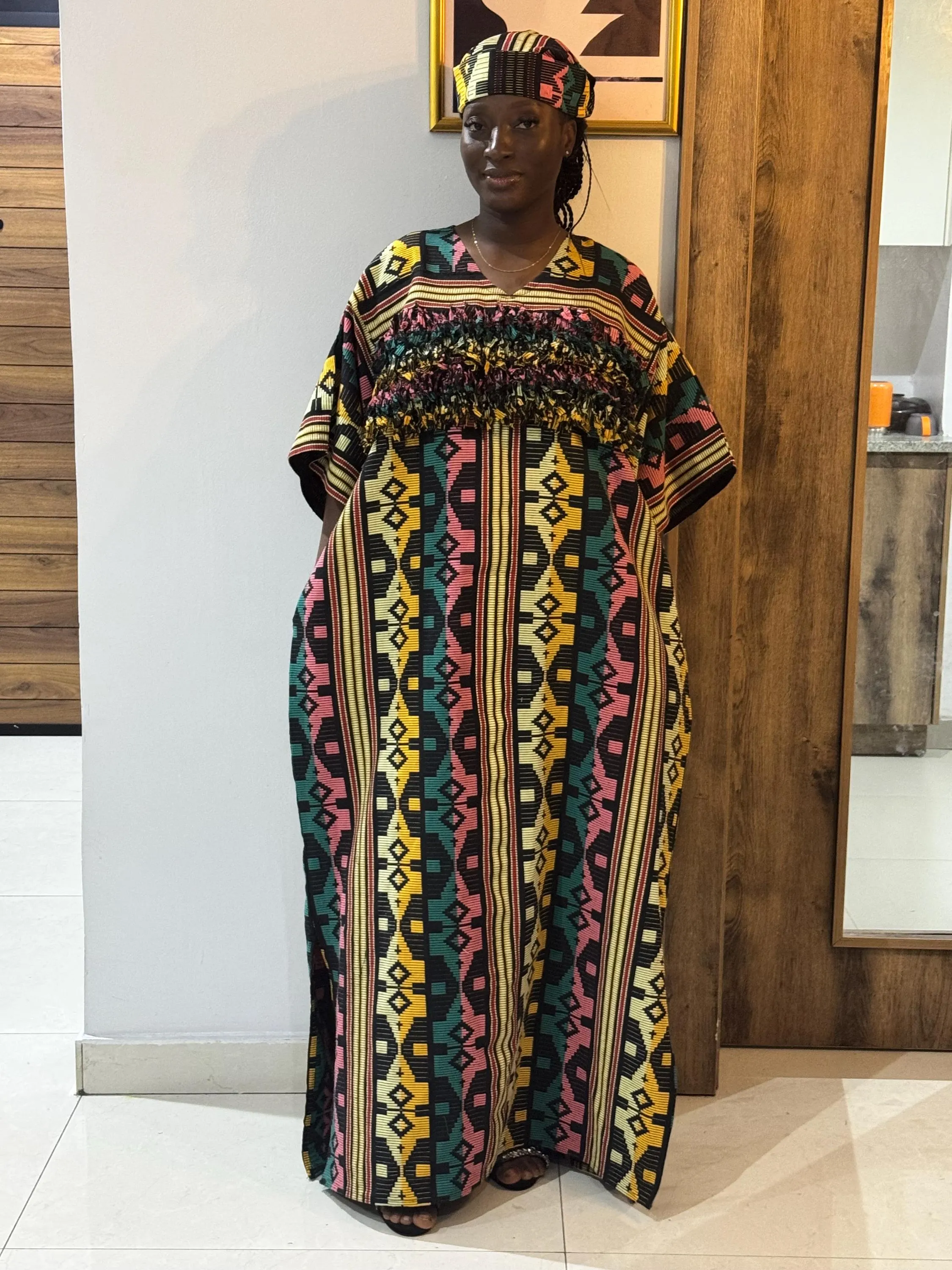 Traditional Akwete Bubu Gown | Handmade African Fashion | Elegant Kaftan for Women - image 3