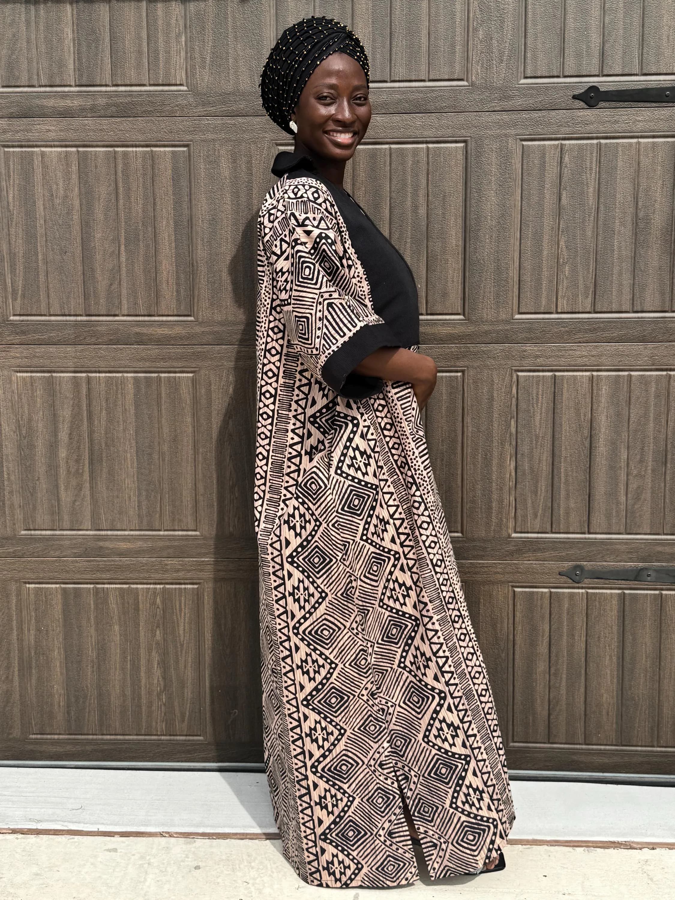 Ankara Bubu Dress with Aso Oke | Elegant African Maxi Gown, Nigerian Fashion - image 4