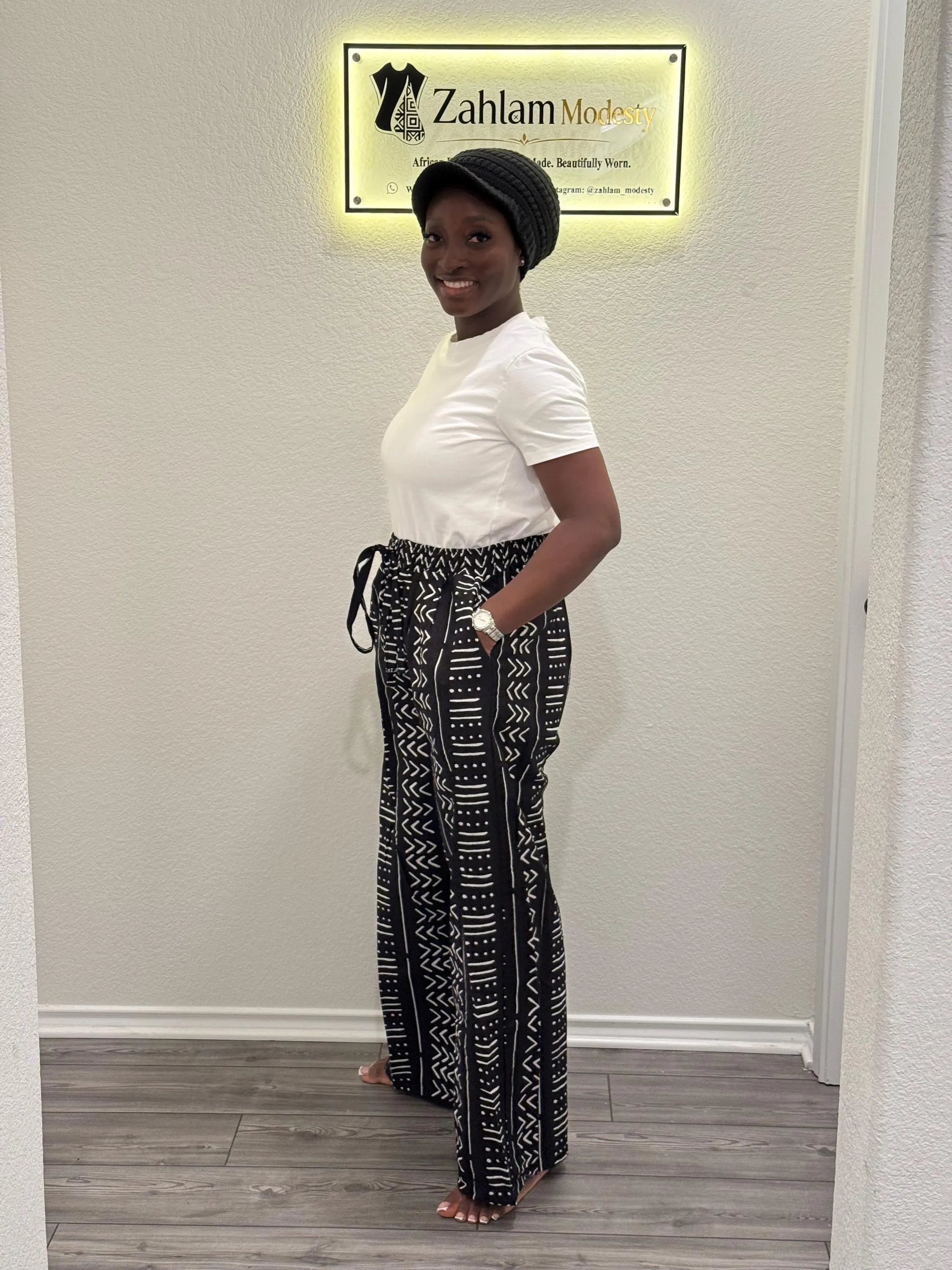 Women's Ankara Palazzo Pants | African Print Wide Leg Trousers | Cotton High Waist - image 5