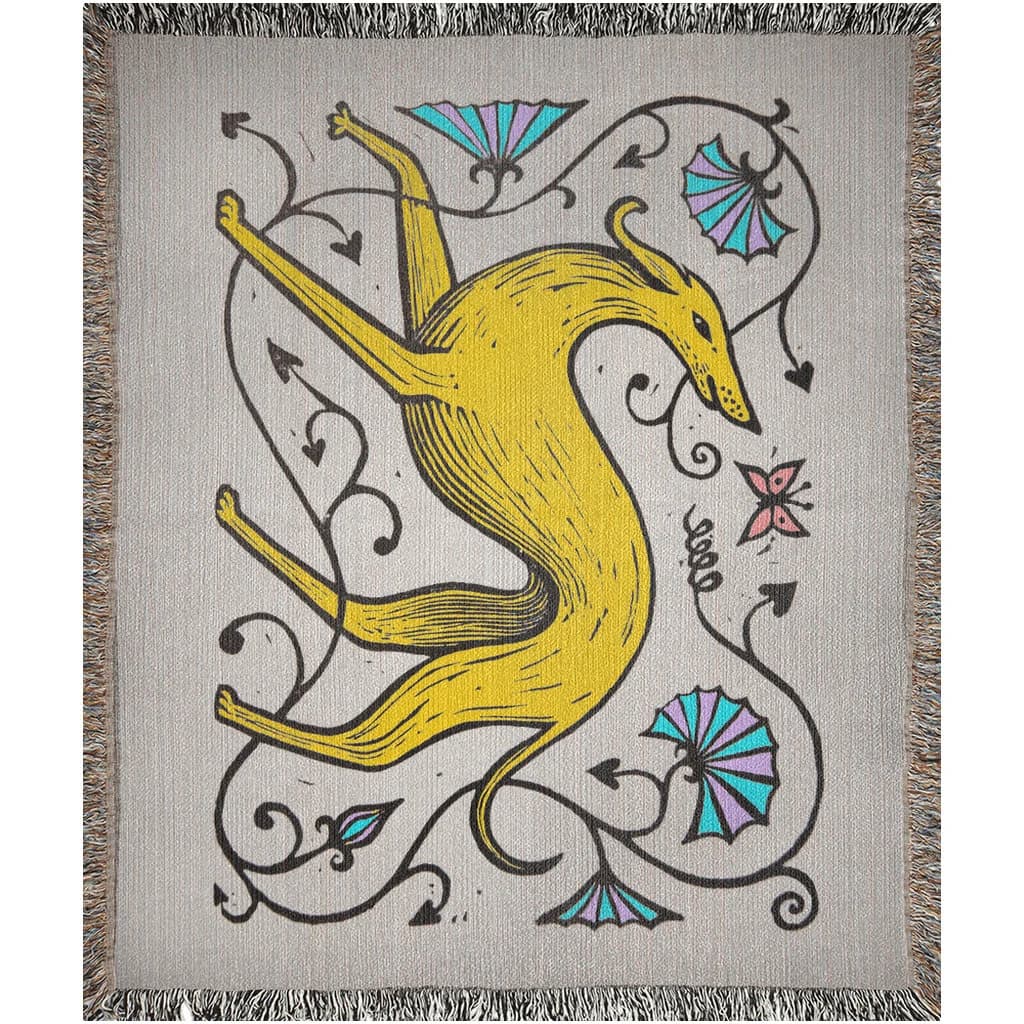 Throw Blanket, Greyhound Woven Blanket, Art Nouveau, Art Deco, Dog Victorian - image 2
