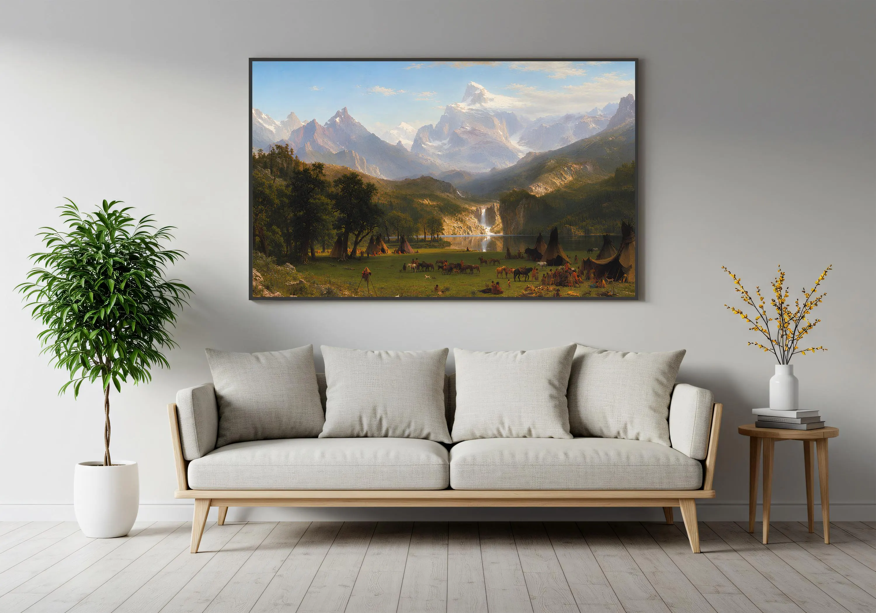Albert Bierstadt The Rocky Mountains Lander’s Peak Canvas Wall Art-Vintage Mountain Landscape-Western Framed Canvas Print - image 5