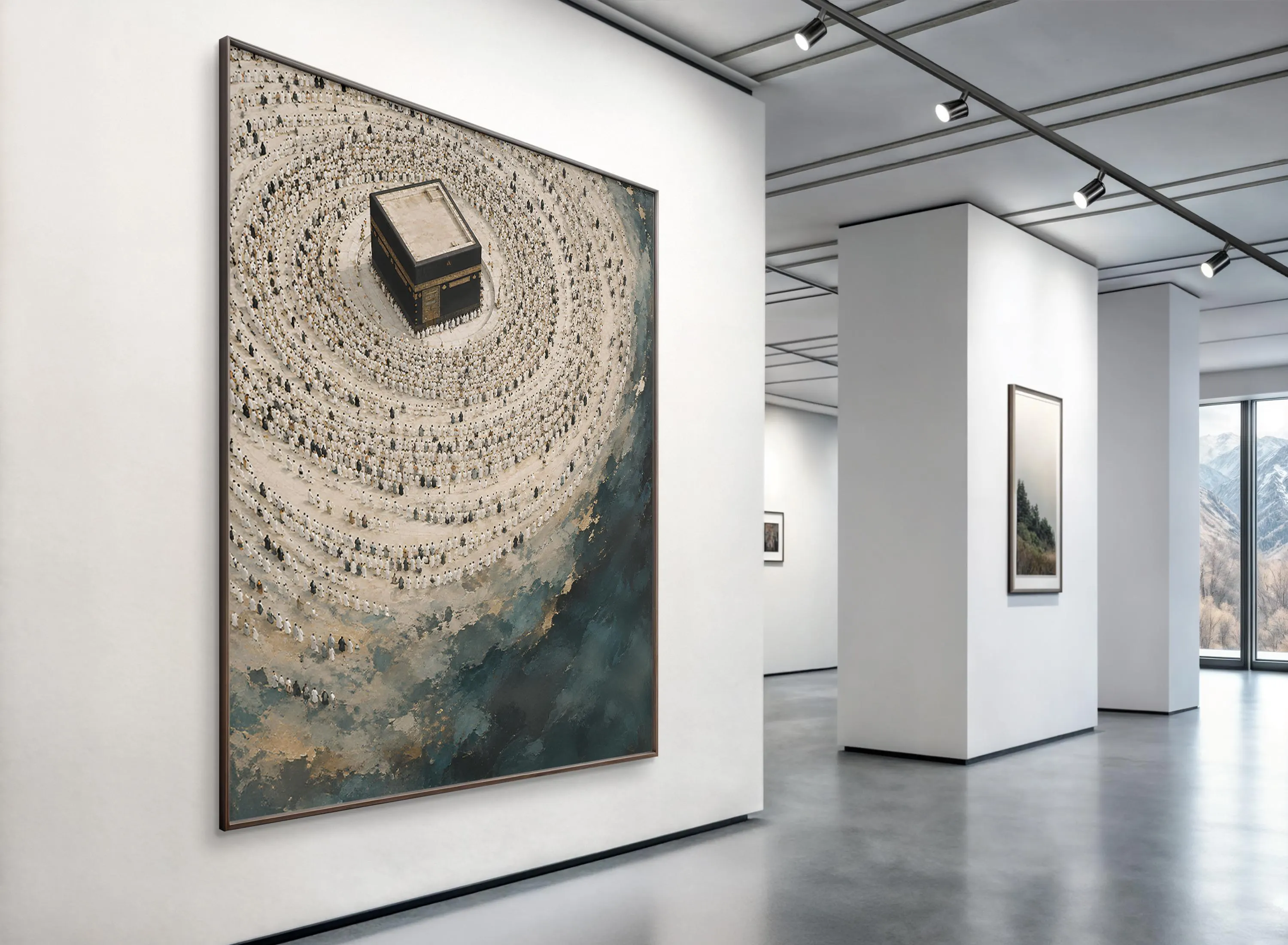 Kaaba Canvas Wall Art, Mecca Islamic Wall Art-Makkah Tawaf Canvas-Muslim Home Decor-Ramadan Eid-Islamic Decor - image 3