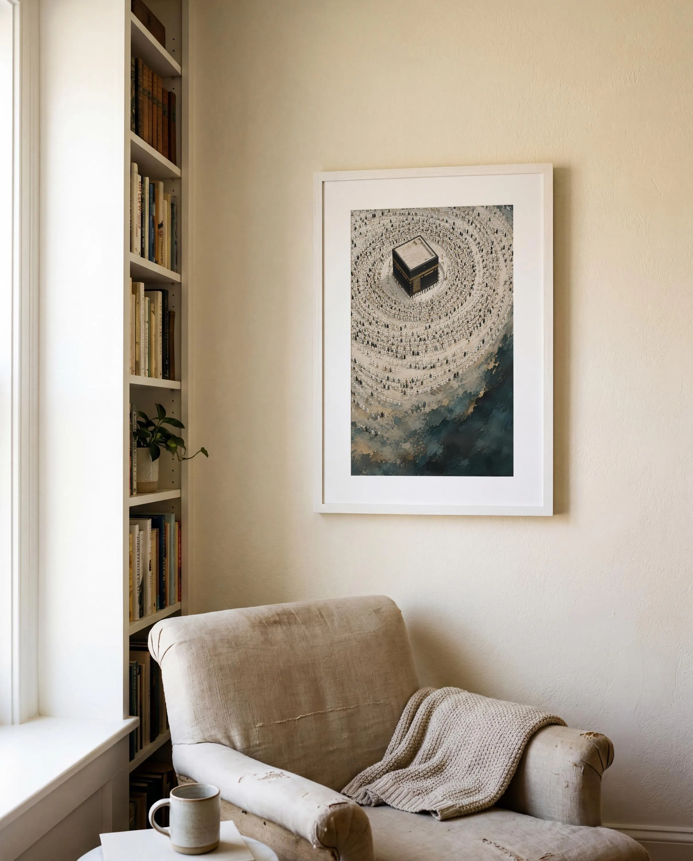 Kaaba Canvas Wall Art, Mecca Islamic Wall Art-Makkah Tawaf Canvas-Muslim Home Decor-Ramadan Eid-Islamic Decor - image 5