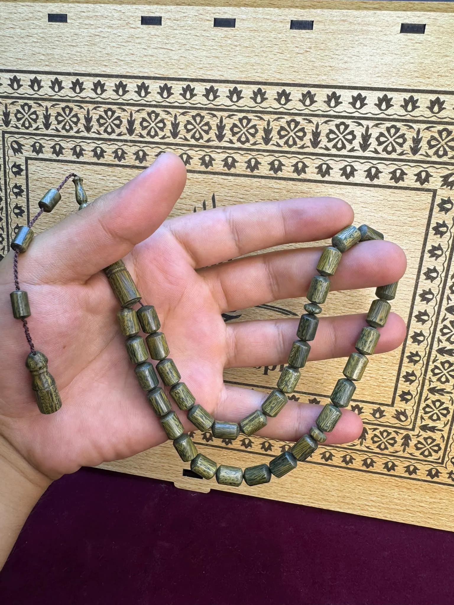 Pelesenk Wood Tasbih 33 Beads | Ottoman Style Islamic Prayer Rosary, Men's Gift - image 3
