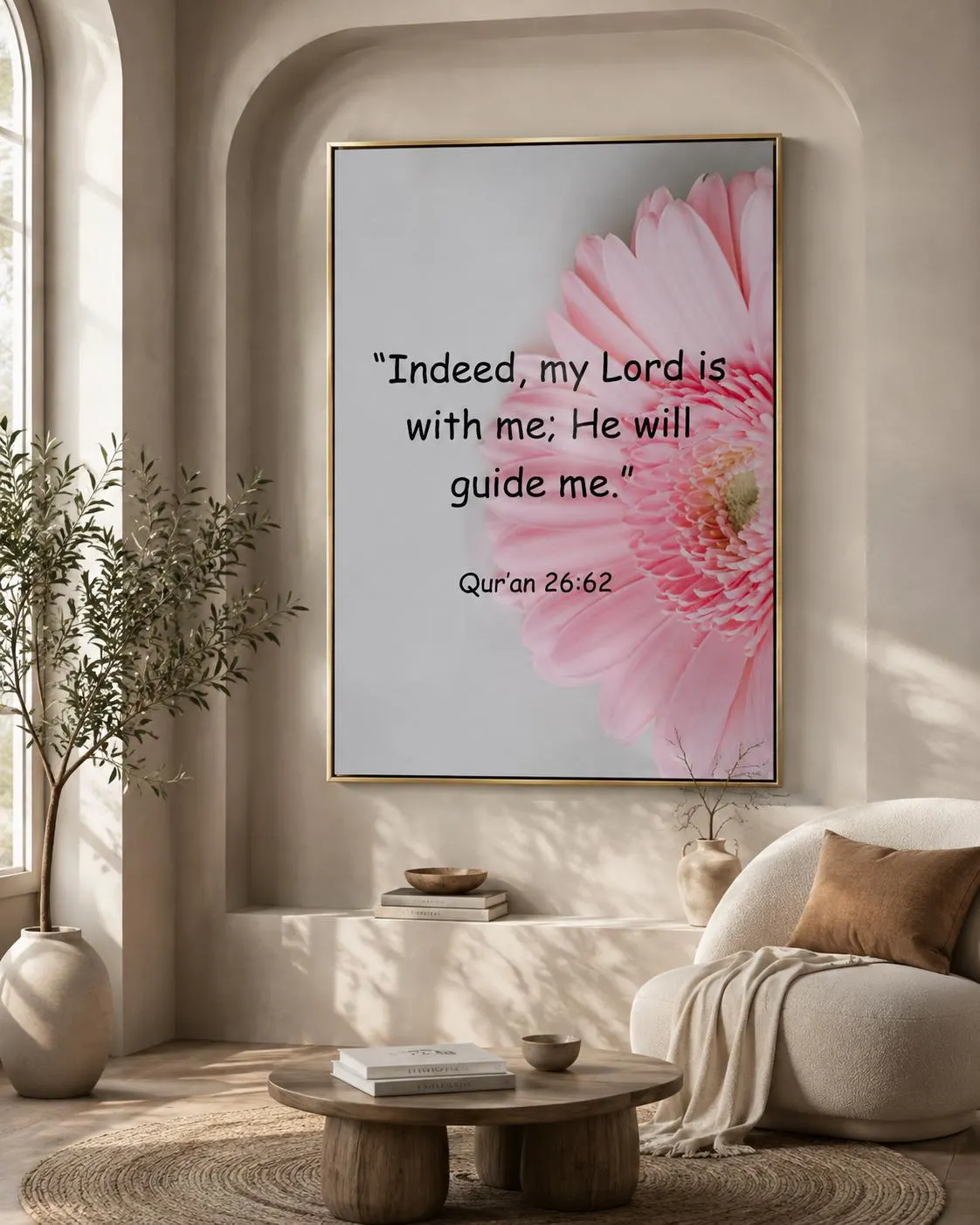Pink Floral Quran 26:62 Wall Art, Islamic Home Decor (Digital Download) - image 5