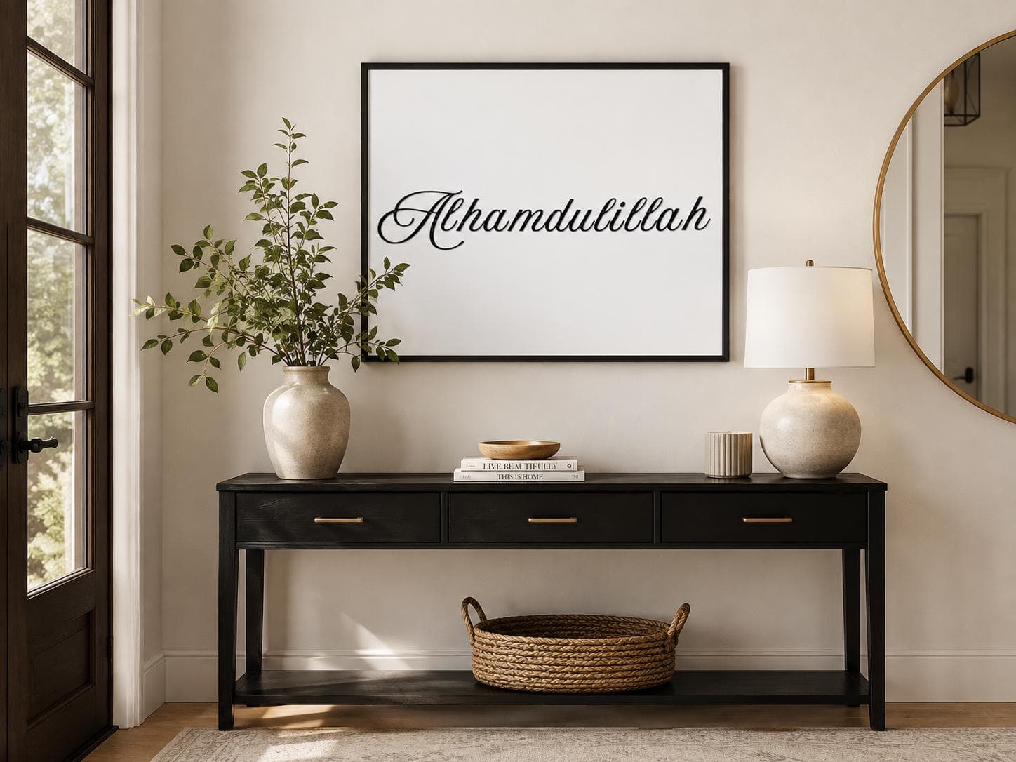 Alhamdulillah Calligraphy Wall Art, Minimalist Islamic Home Decor (Digital Download) - image 5