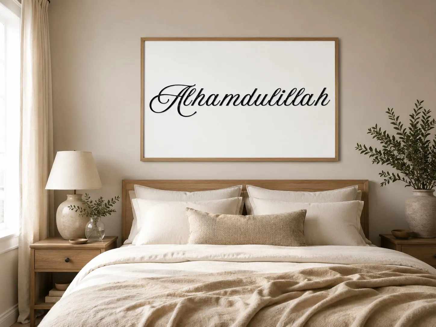 Alhamdulillah Calligraphy Wall Art, Minimalist Islamic Home Decor (Digital Download) - image 4