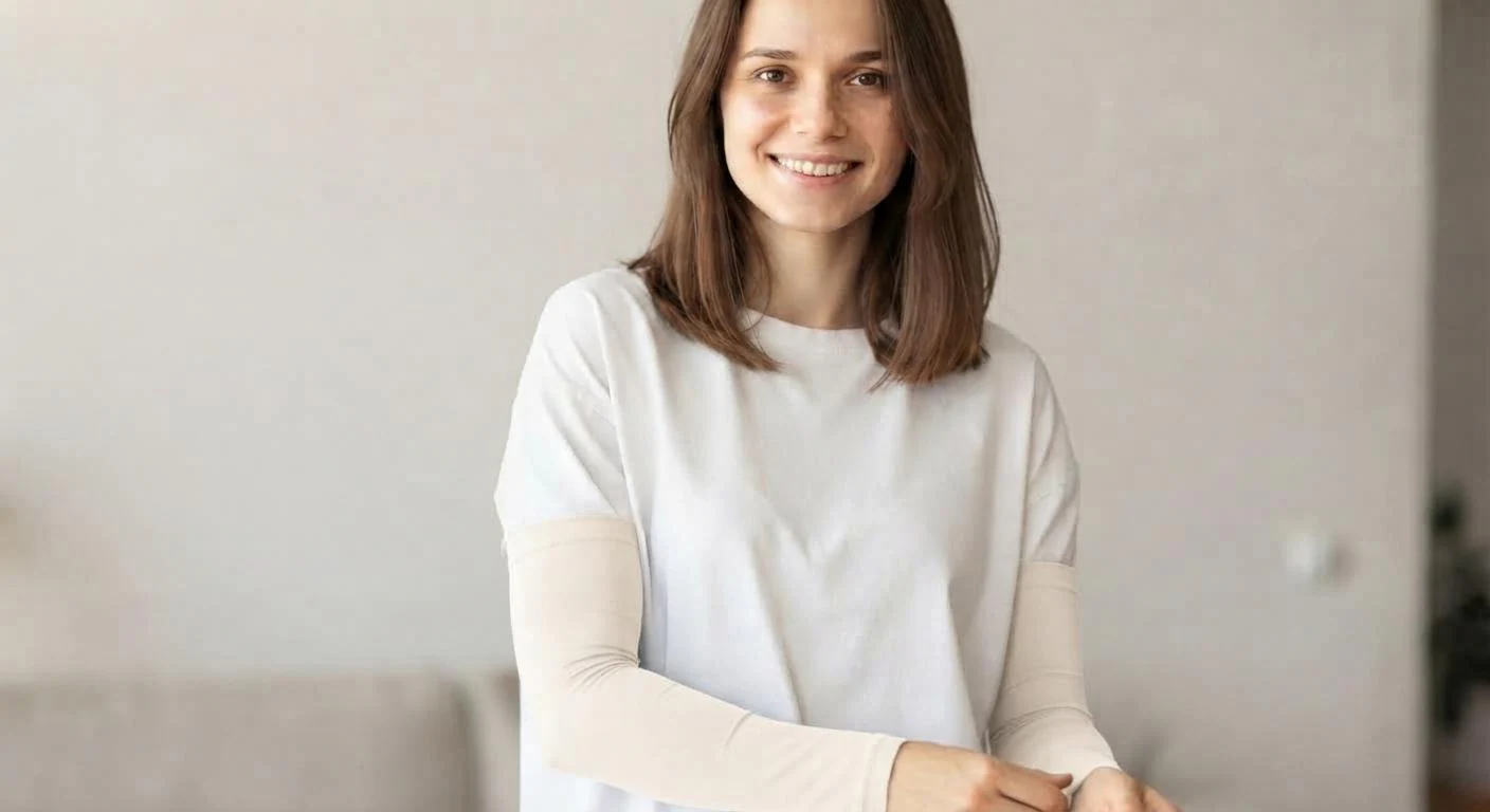 Cream Modal Fitted Sleeves for Modest Dressing | Revert‑Friendly Arm Cover | Soft Cooling Undersleeves