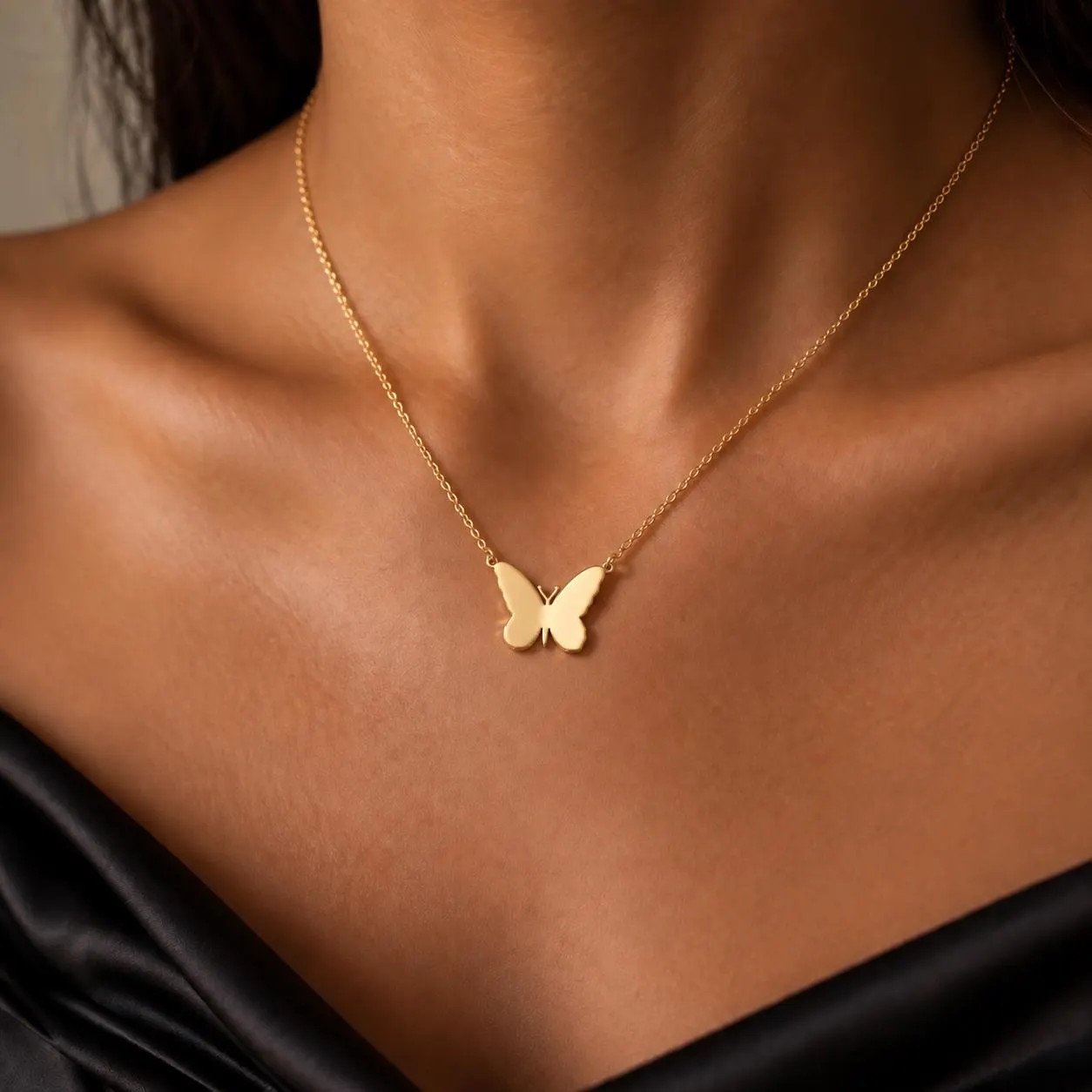 Letter Butterfly Necklace, 925 Sterling Silver Custom Initial Pendant, 14K Gold Dainty Butterfly Jewelry, Birthday Gift For Her - image 4