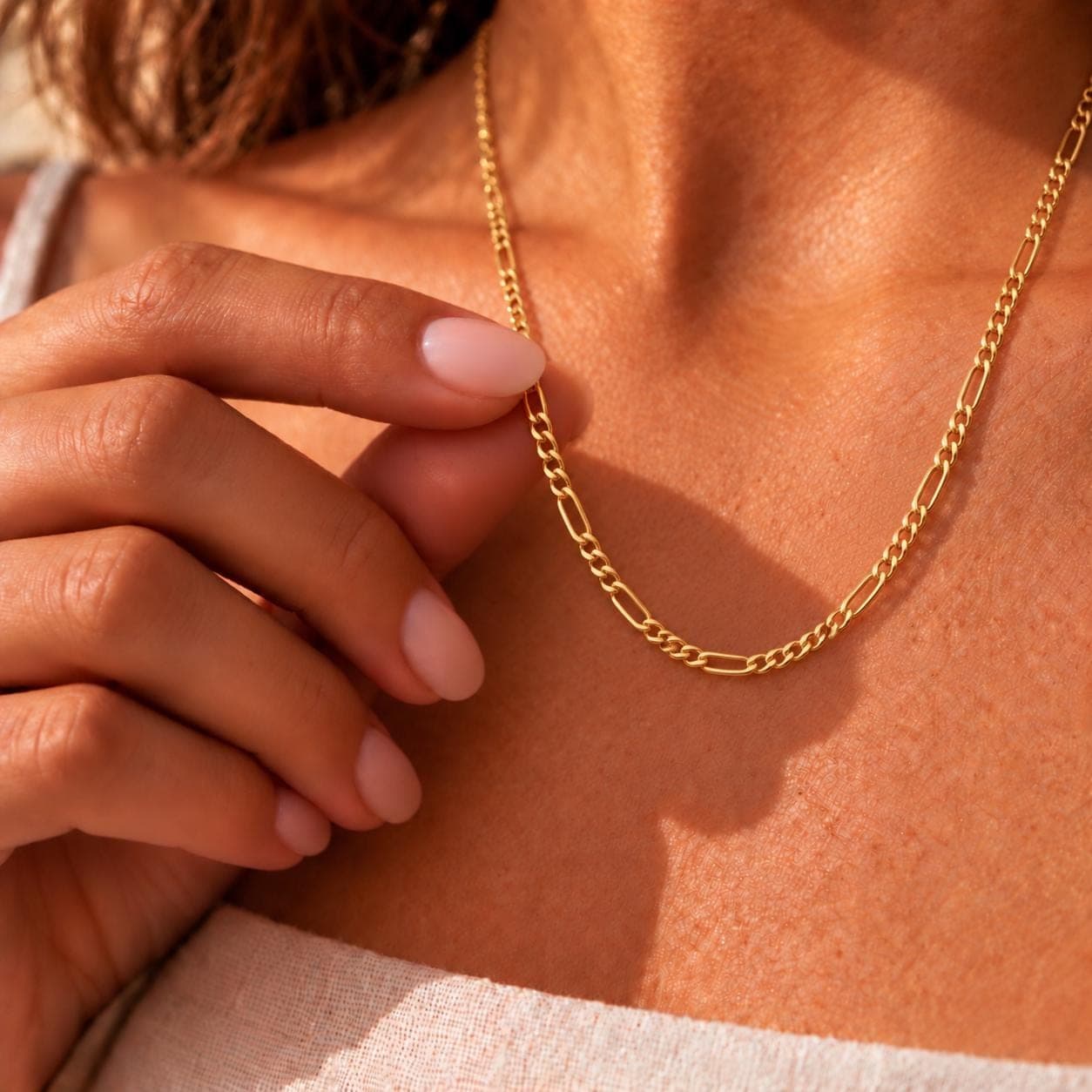 925 Sterling Silver Figaro Solid Chain Necklace, Real Silver Bracelet For Women, Dainty Figaro Layering Chain, Everyday Jewelry Gift For Her